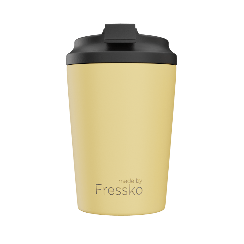Fressko Yellow / Orange , Camino Reusable Coffee Cup, Ceramic, Limoncello