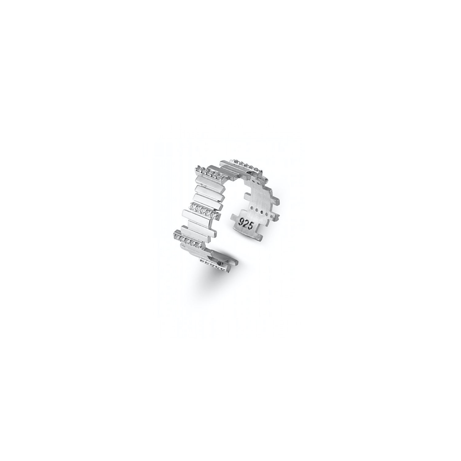 Spero London Women's New Multiple Bar Sterling Silver Ring - Silver In Silver