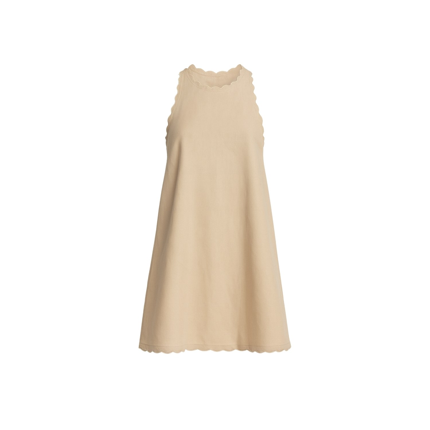 Monlicia Women's Neutrals Calia Mini Linen Dress - Cream In White