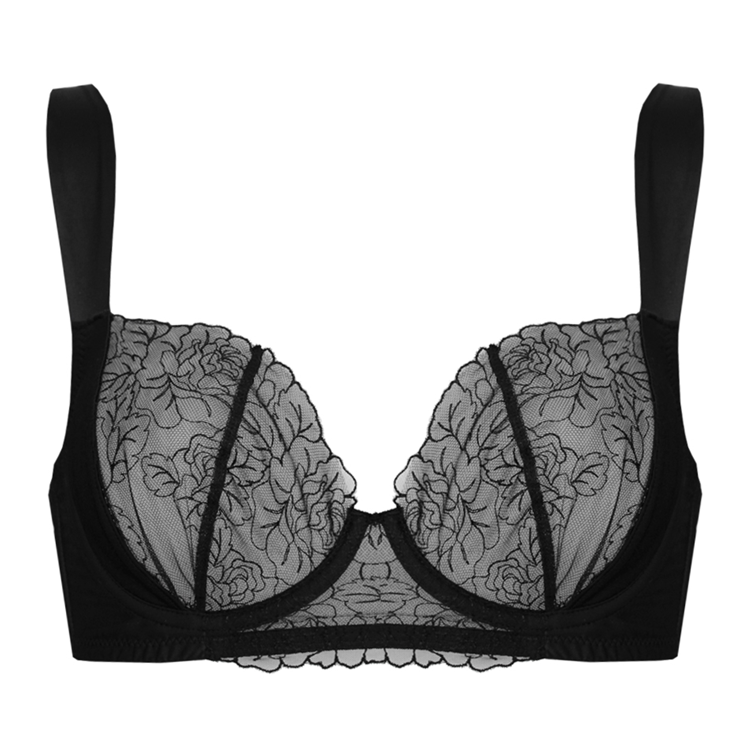 Roxanne Microfibre & Tulle Wired Full Cup Bra