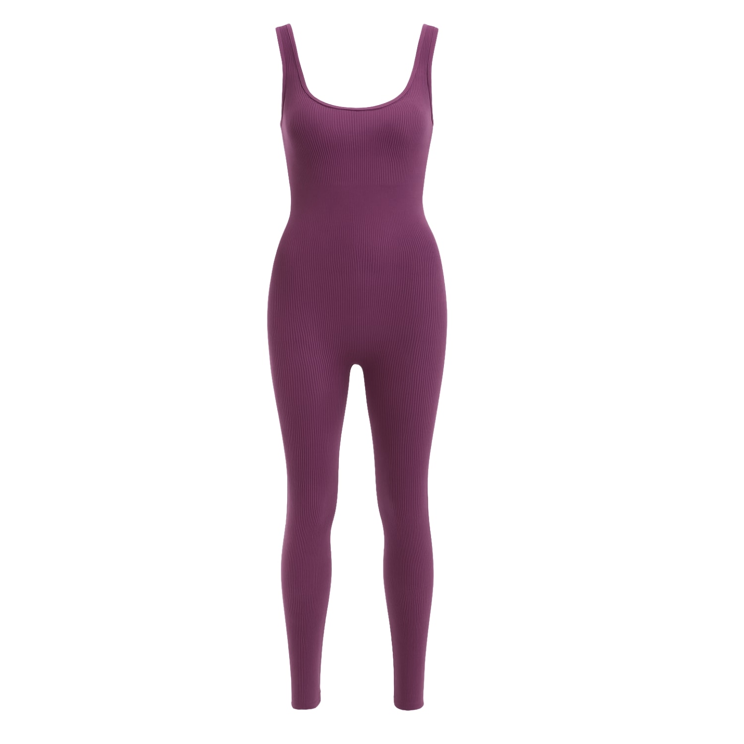 Altra Volta Women's Purple Sculpted Ribbed Jumpsuit