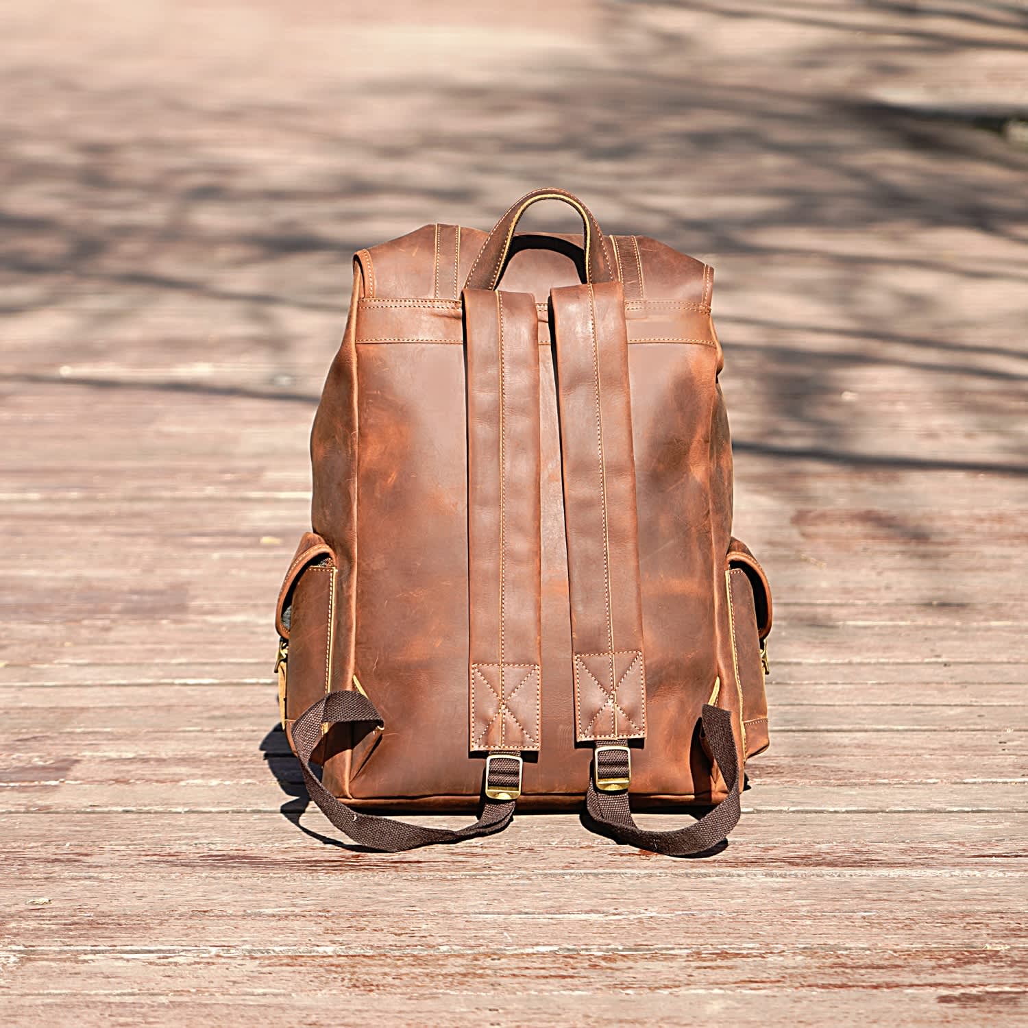 Walker Leather Backpack | Rustic Tan