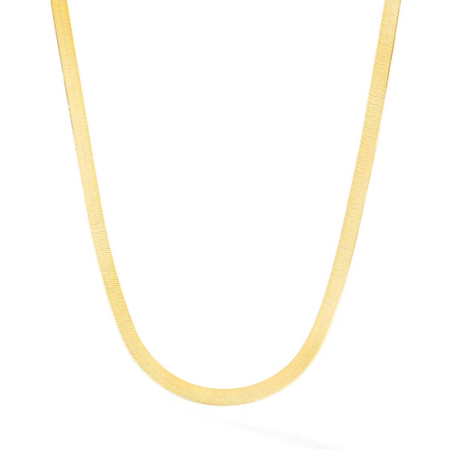 4mm gold 2024 herringbone chain