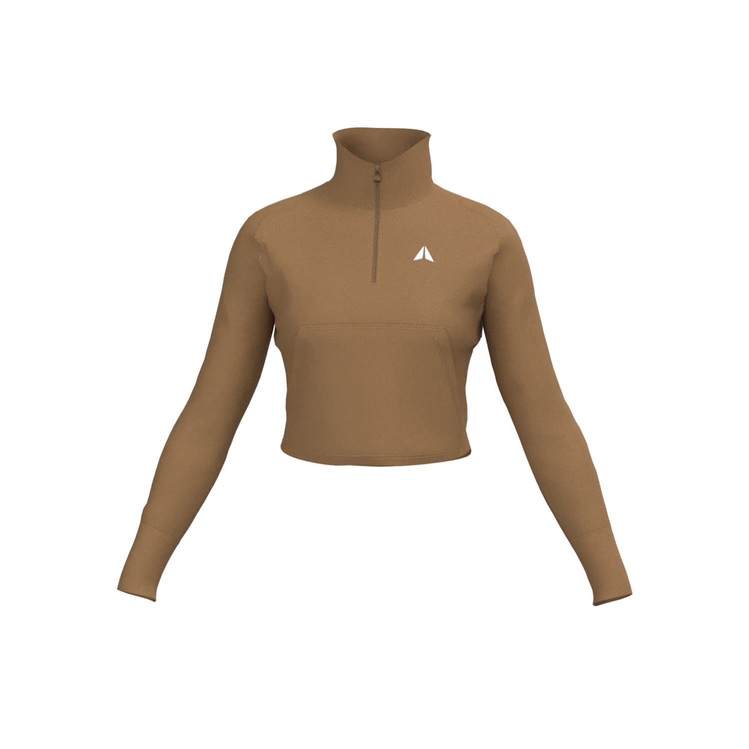 Aora Athletics Women's Brown Miho Half Zip Sweater In Brown