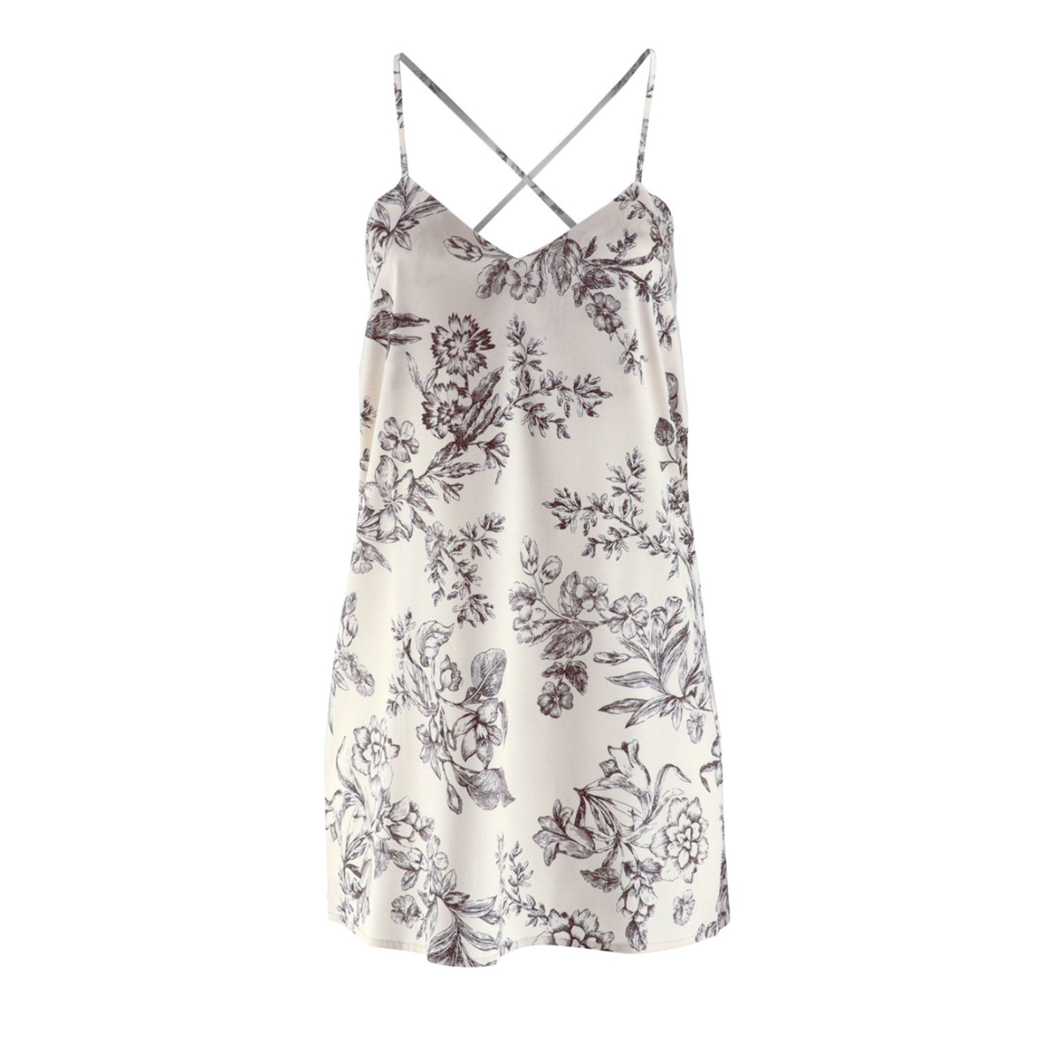Women’s Neutrals Silk Dress ’Patricia’ In Floral Print Small Alas
