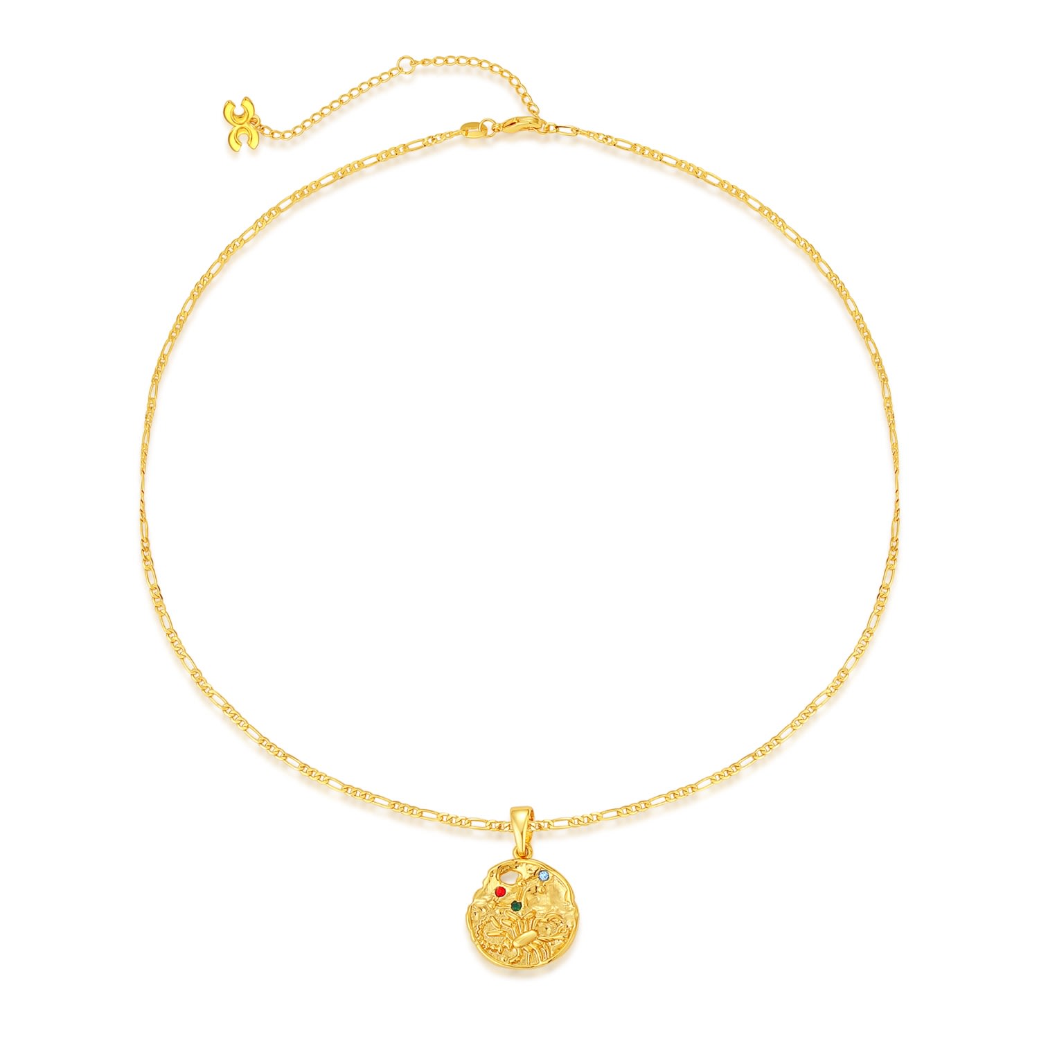 Classicharms Women's Gold Sculptural Zodiac Sign Pendant Necklace Set-scorpio In Gold