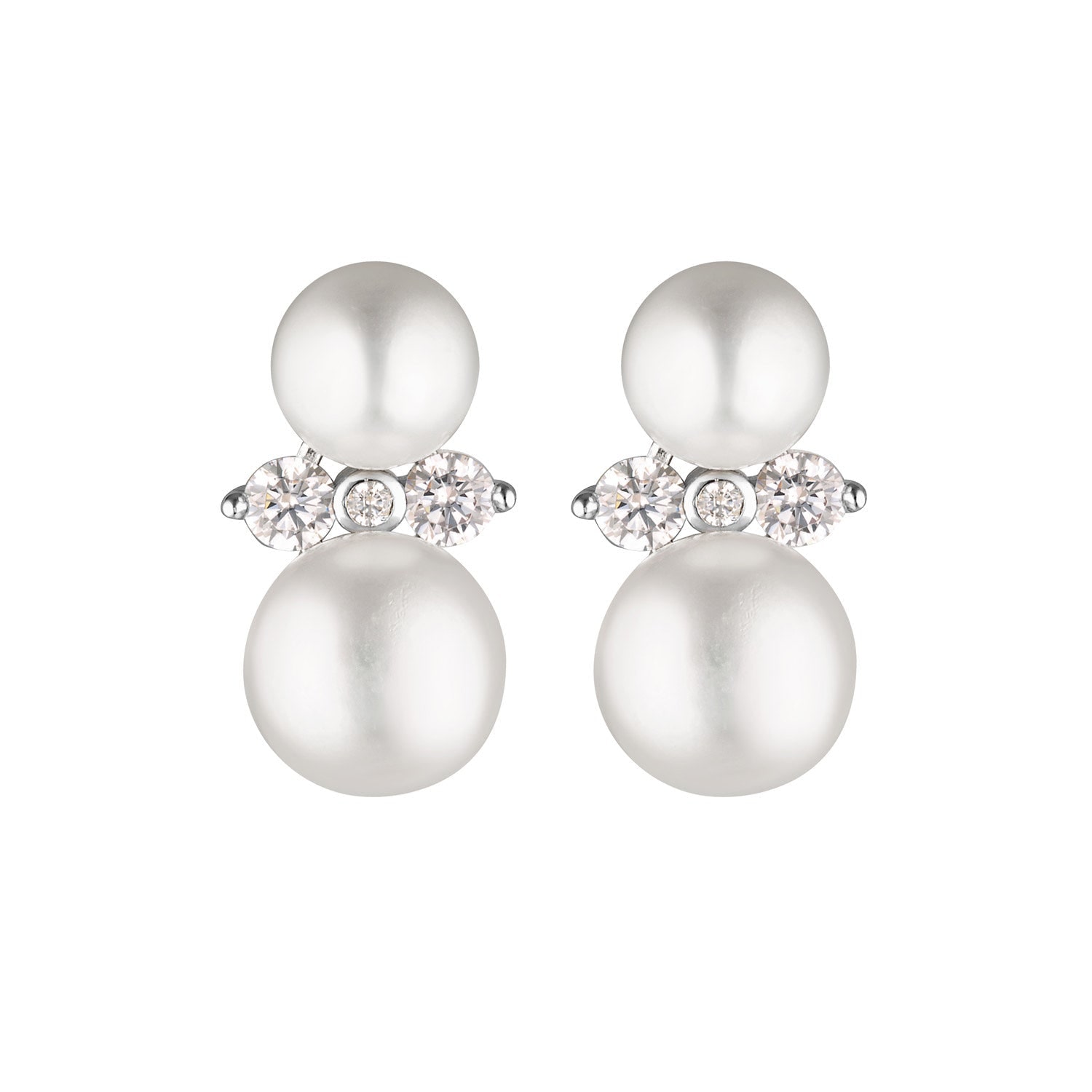 Stephanie Browne Australia Women's White / Silver Audrey Pearl Earrings In Multi