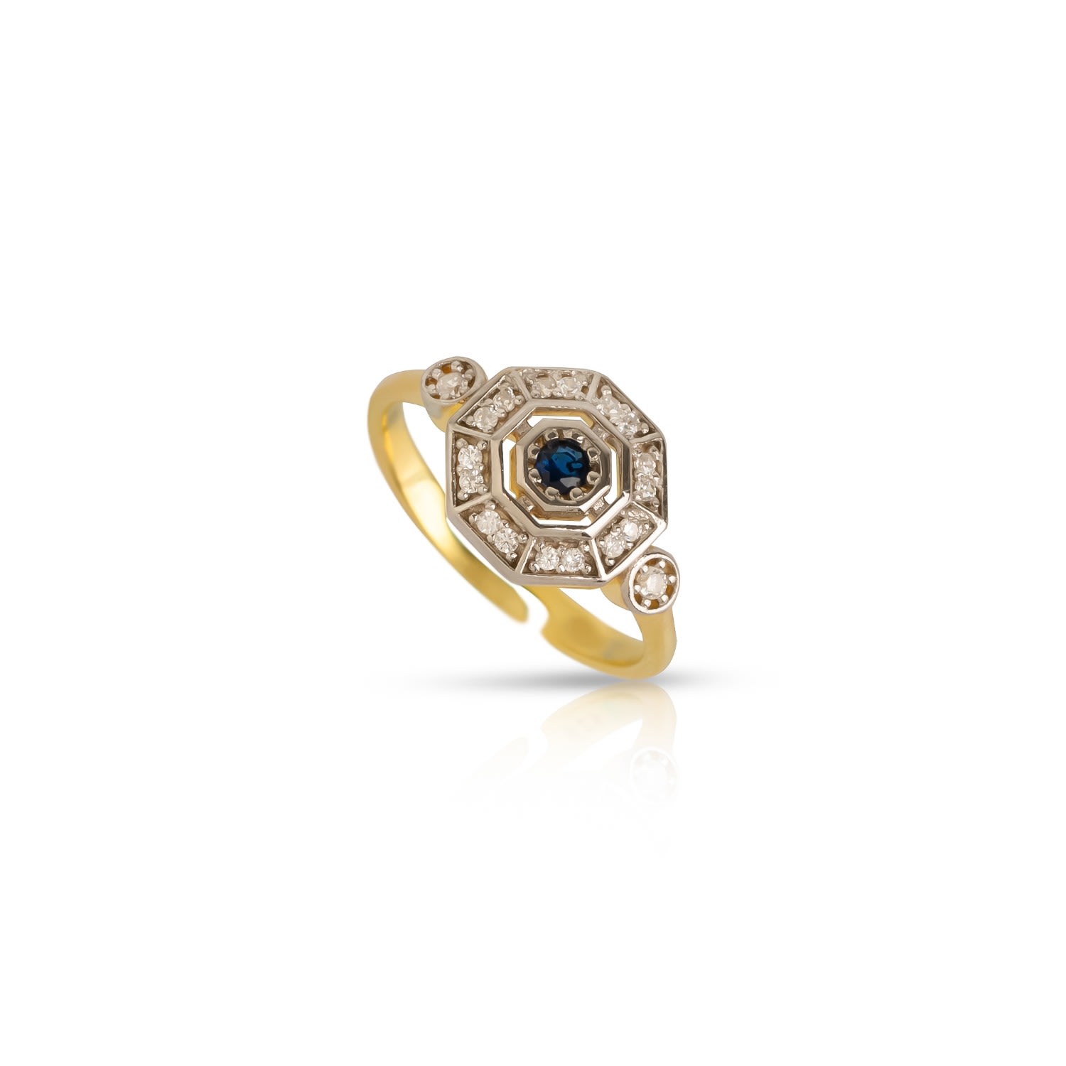 Ep Designs Women's Fiona Blue Adjustable Ring In Blue