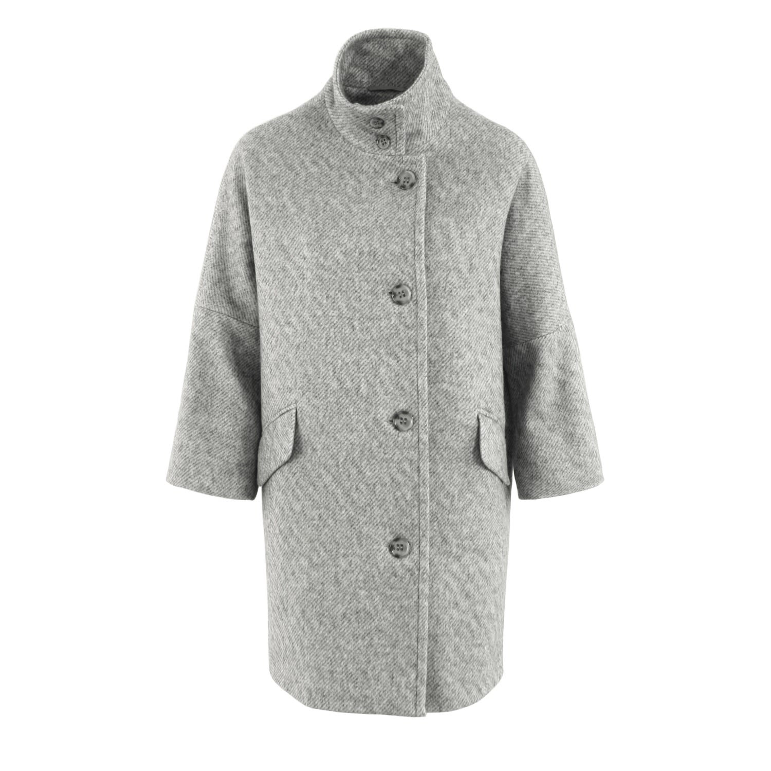 Vikiglow Women's Gisele Grey Short Coat In Gray