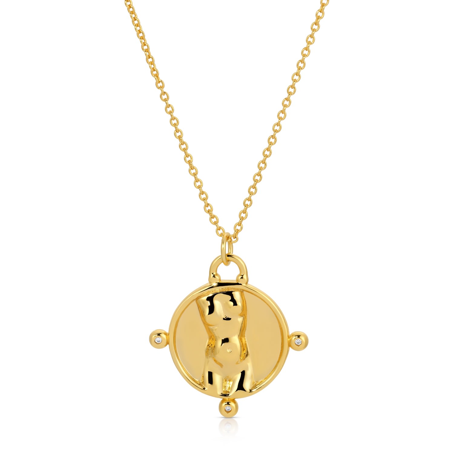 Women&rsquo;s Venus Necklace - Goddess Pendant - Gold Pendant Necklace | Zepplin the Label