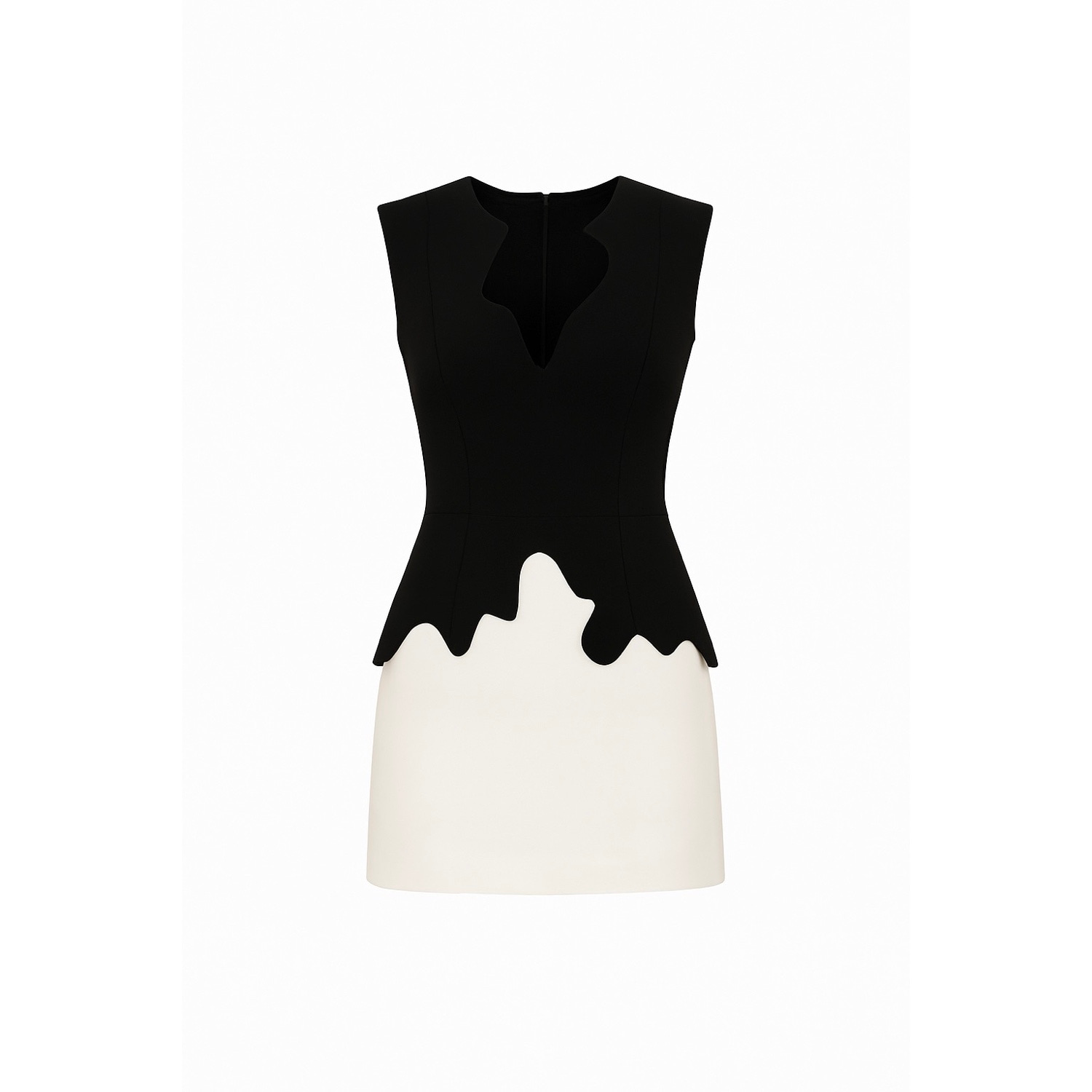 Women's Black / White Amelia Black & White Mini Dress | Xxs | Yelda Alatekin