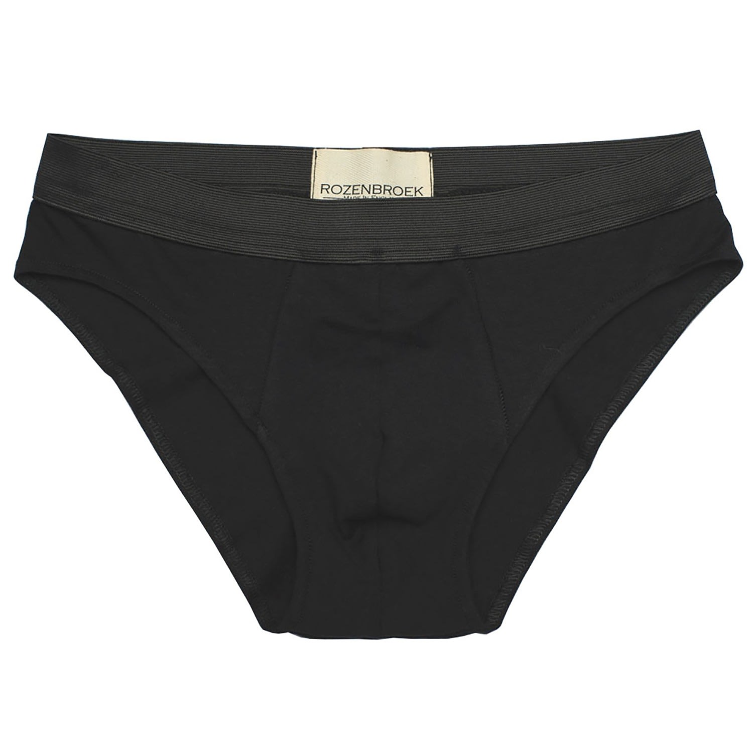 Men’s Organic Bamboo Jersey Brief In Black Medium Rozenbroek