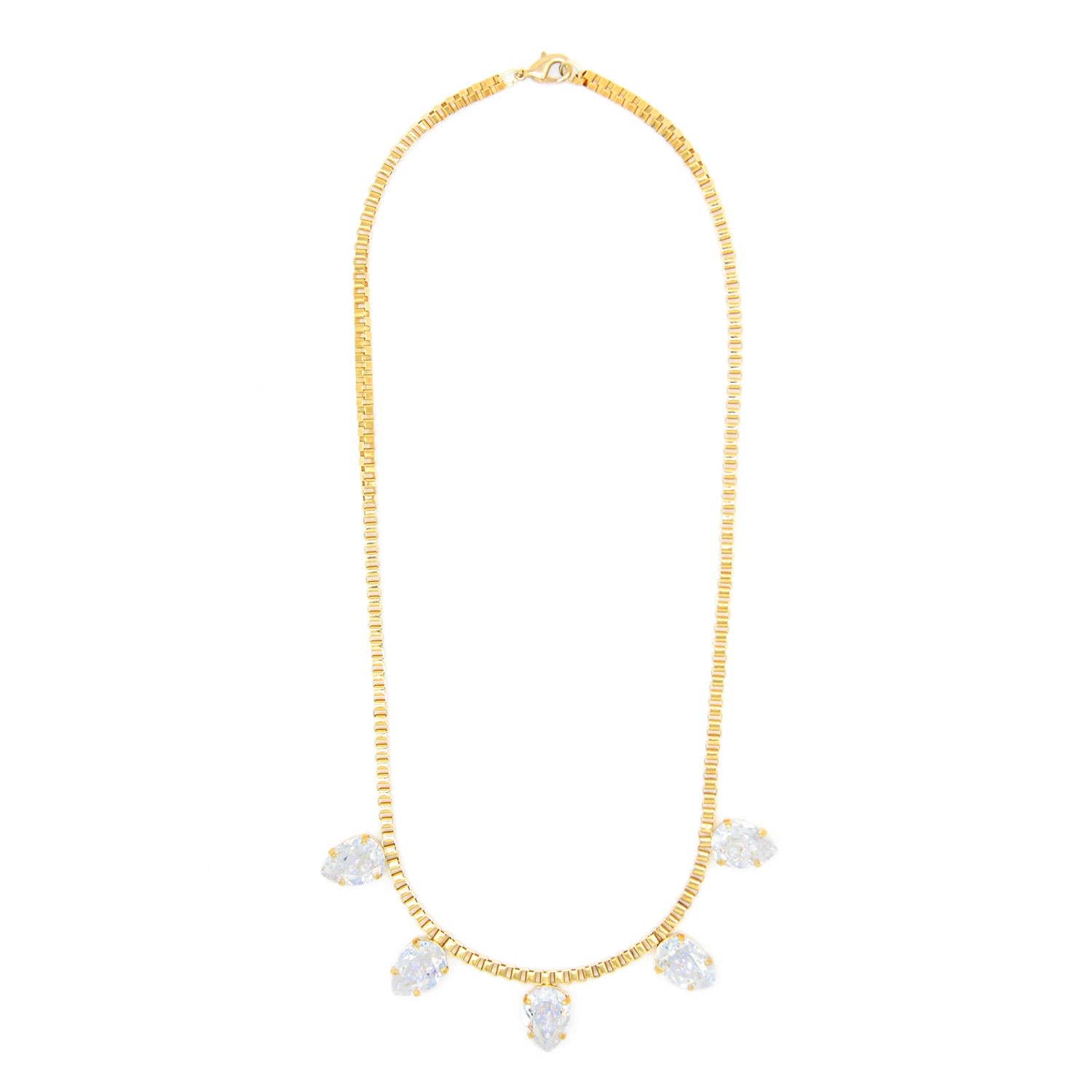 Rosaspina Firenze Women's White Patina Five Drops Necklace In White
