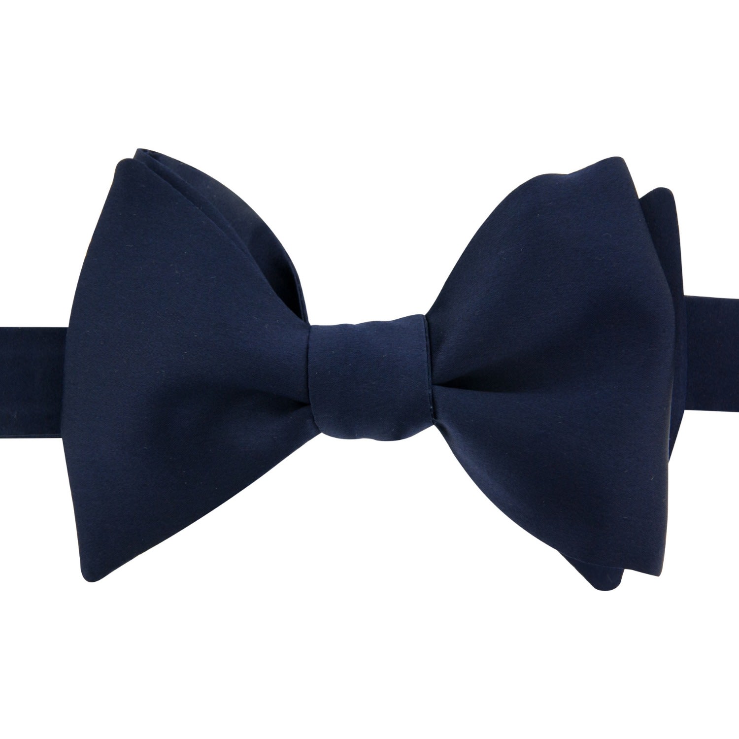 Le Colonel Men's Navy Blue Silk Classic Bow Tie In Blue