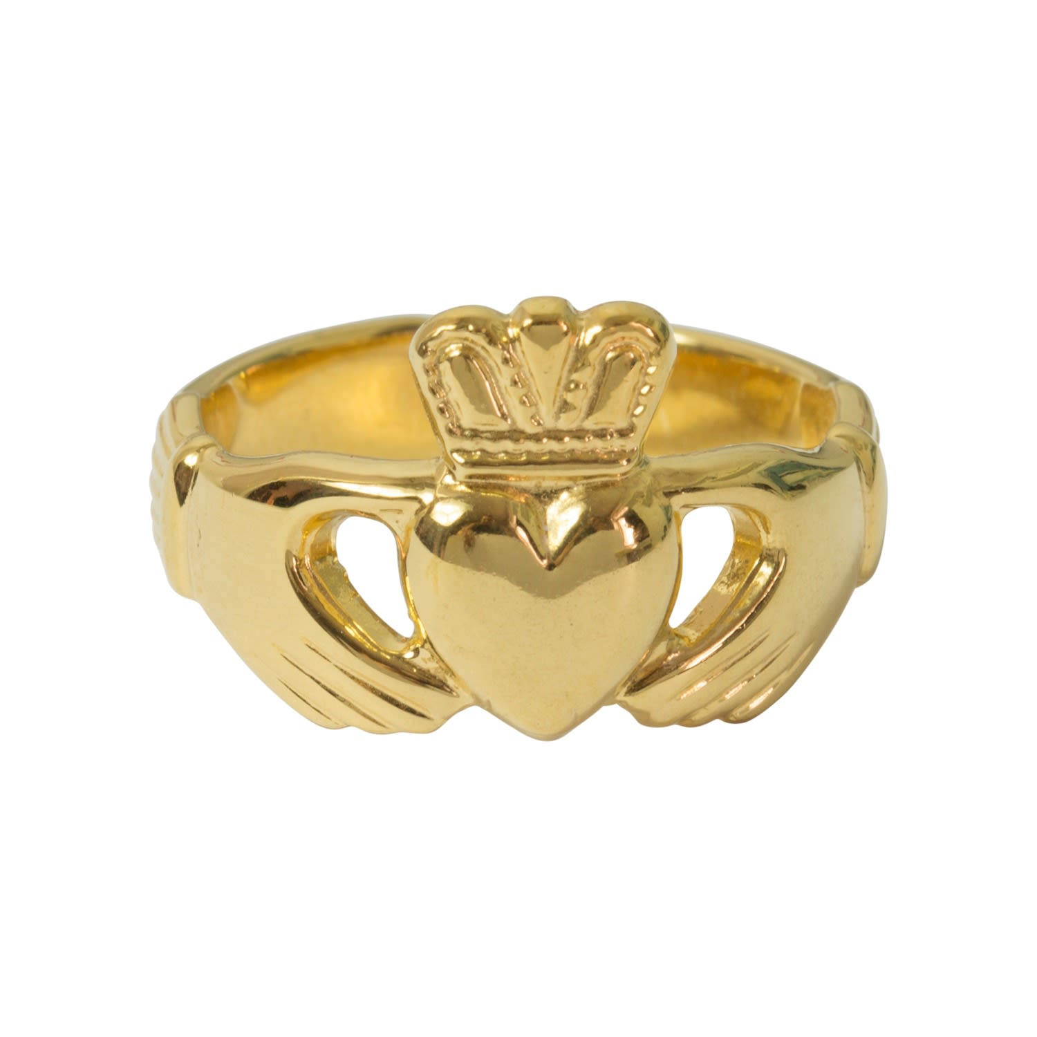 Women’s Claddagh Adjustable Ring Yellow Gold Plated Katie Mullally