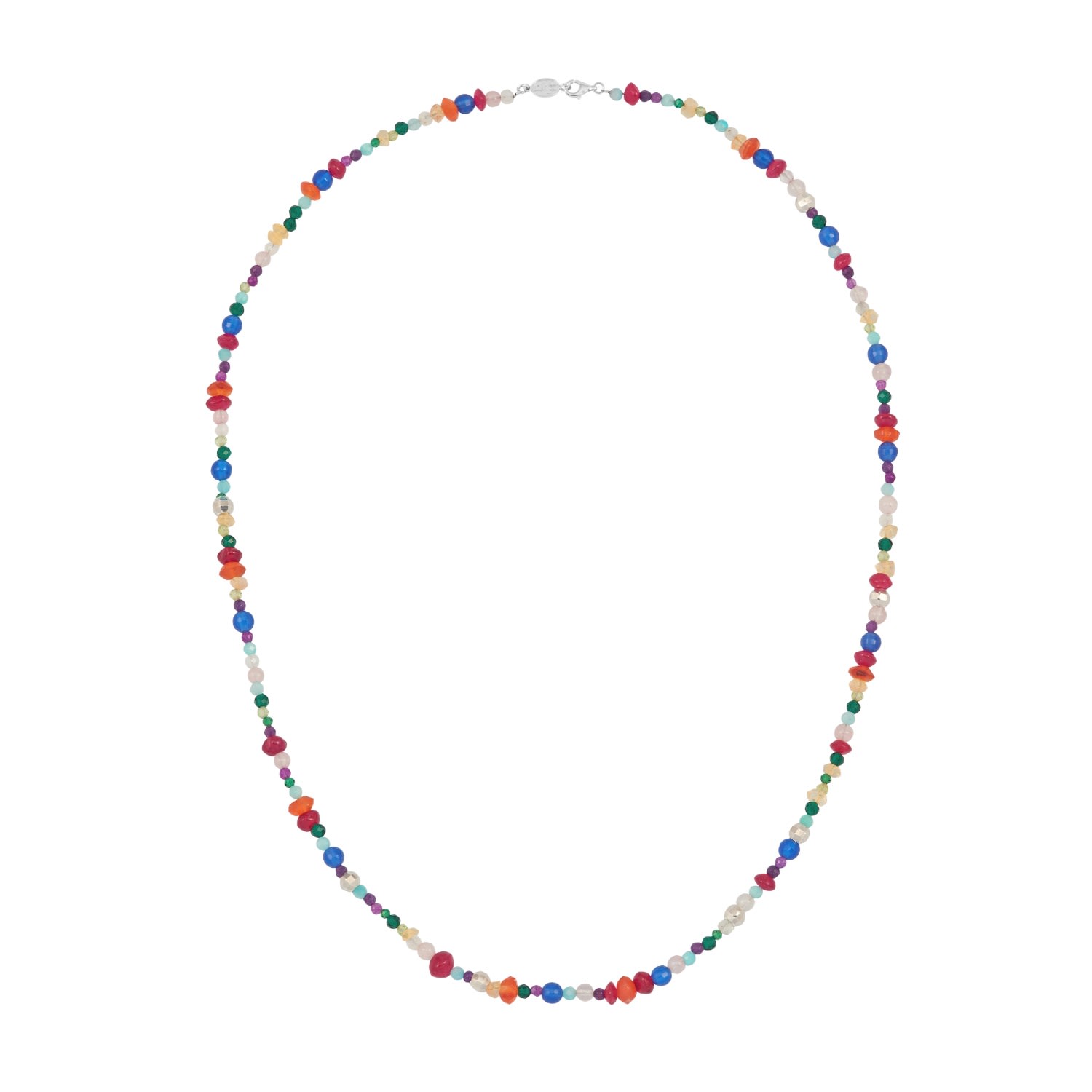 Dower & Hall Men's Tutti Fruity Necklace In Sterling Silver In Gray