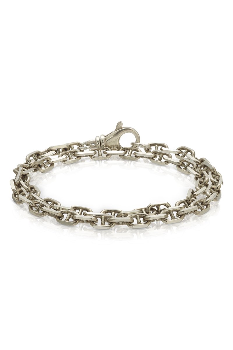 Men’s Gio Double Wrap Sterling Silver Chain Bracelet Naiia