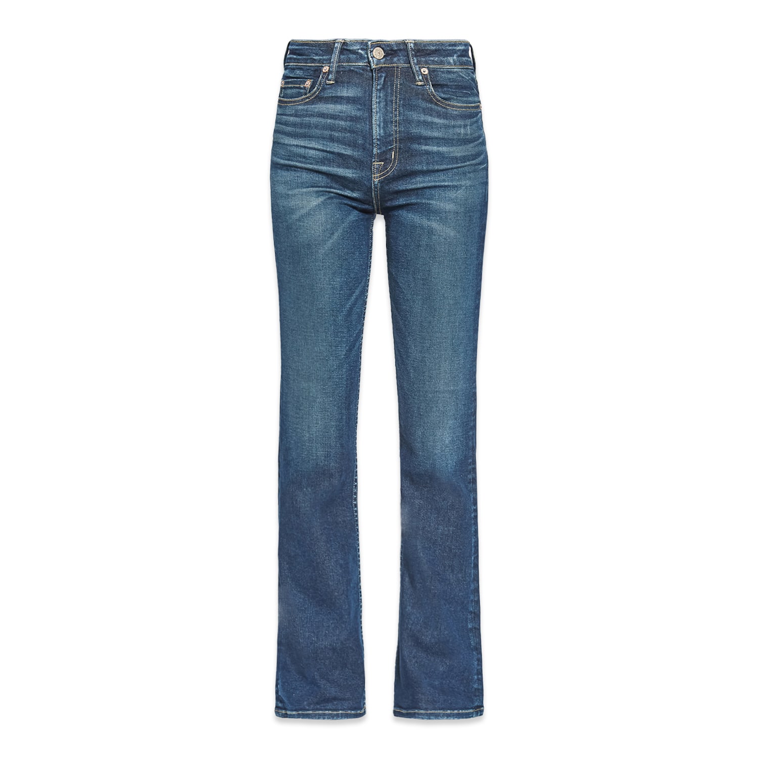 Noend Denim Blue Celine High Rise Bootcut In Greenwich In Blue
