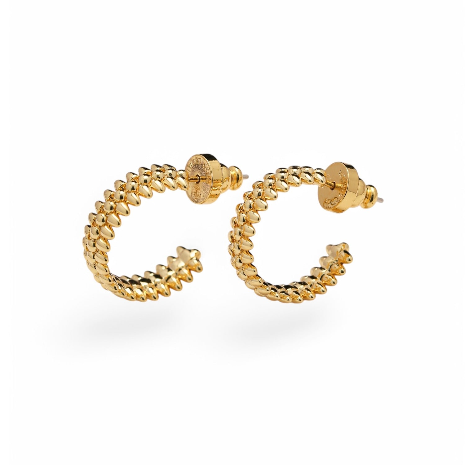 Miss Cecilia Women's Gold Amber Hoops Earrings