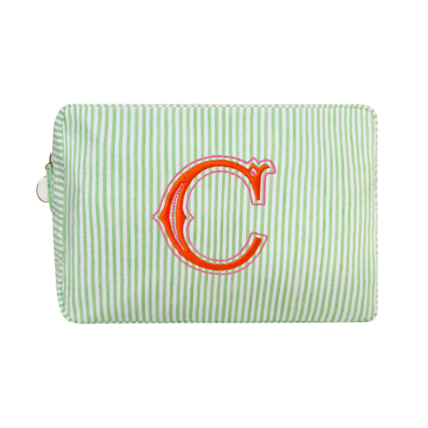 Lilly Loves Green C Alphabet Cosmetic Bag In Green