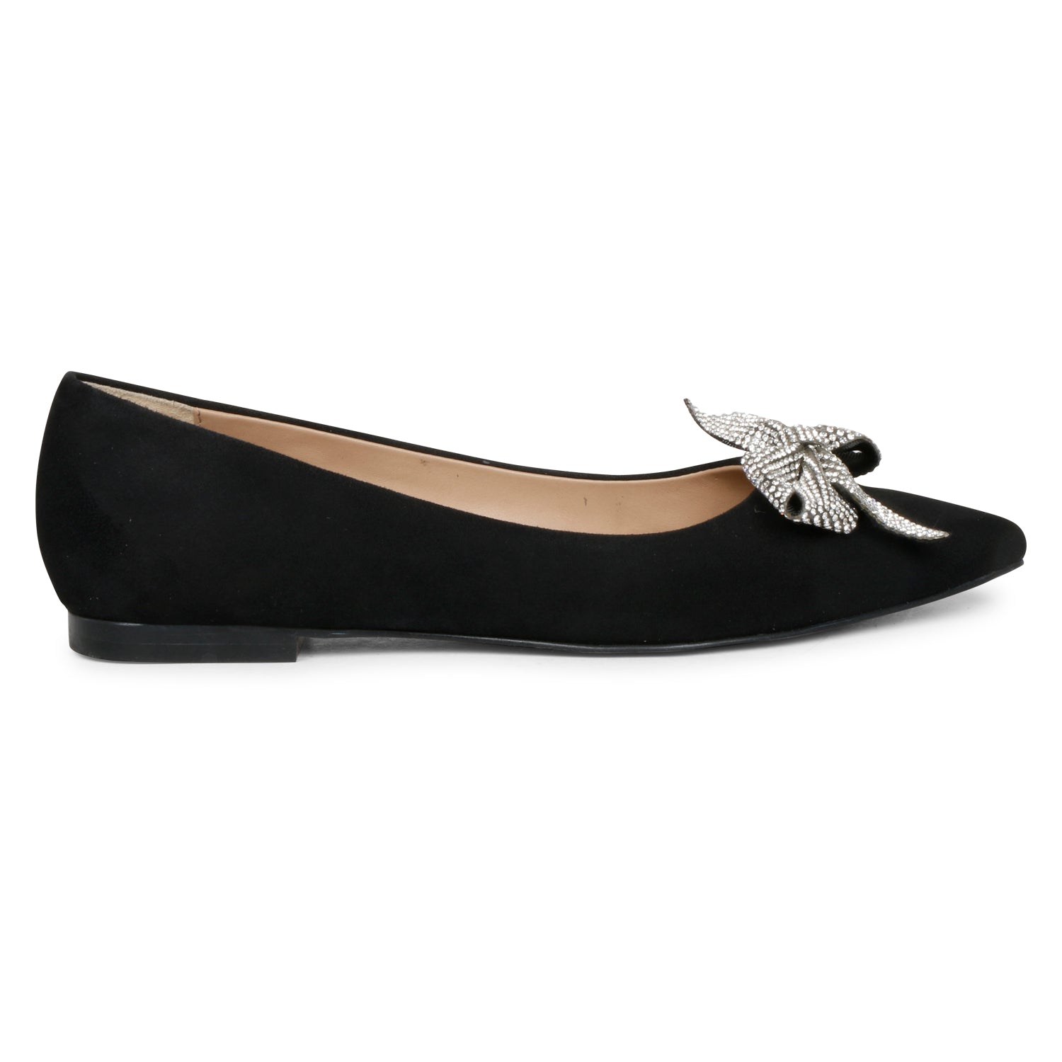 Saint G Perry Pointed Toe Flat In Black