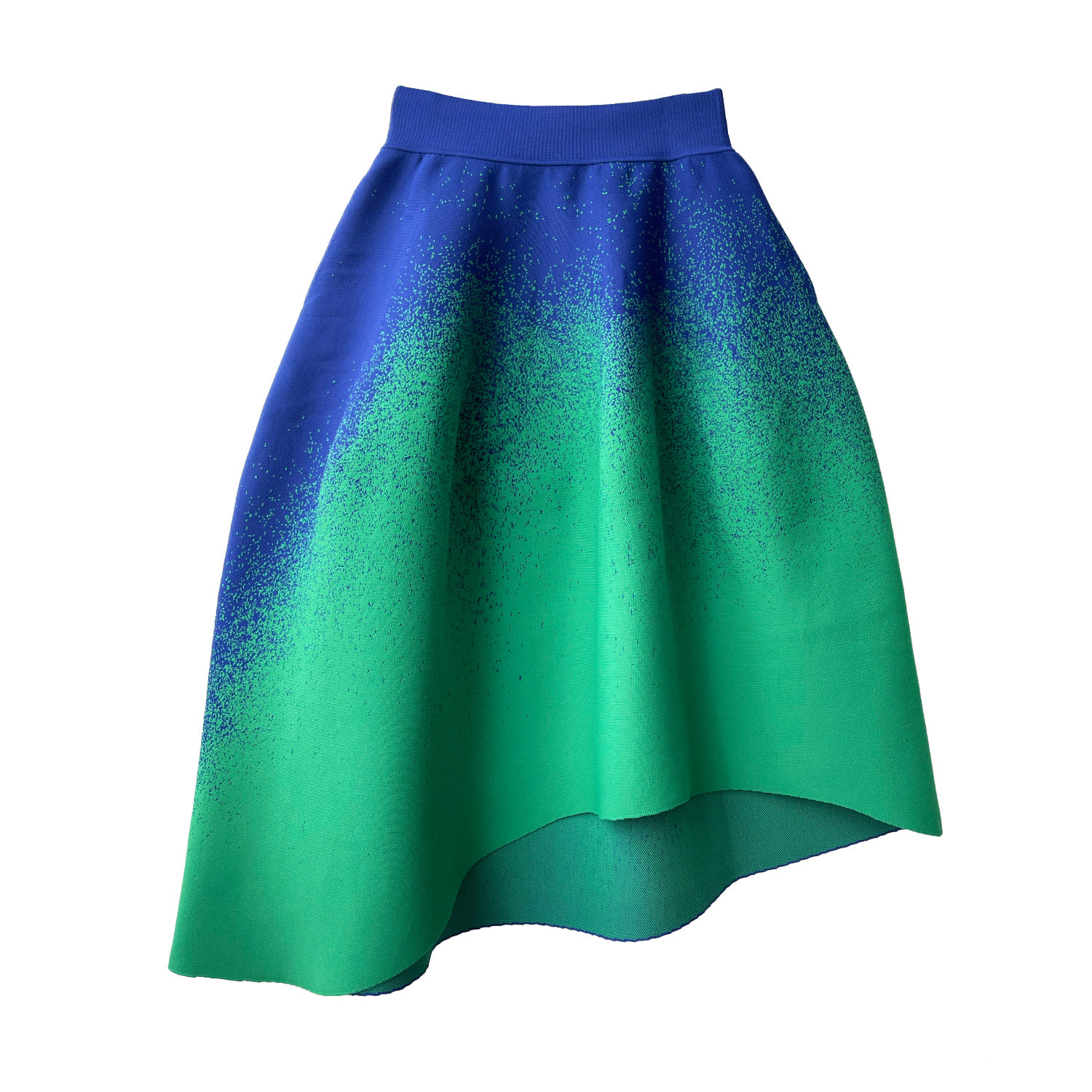 Arto. Women's Blue Unlimited Energy Asymmetrical High Waisted Midi Skirt - Green In Blue