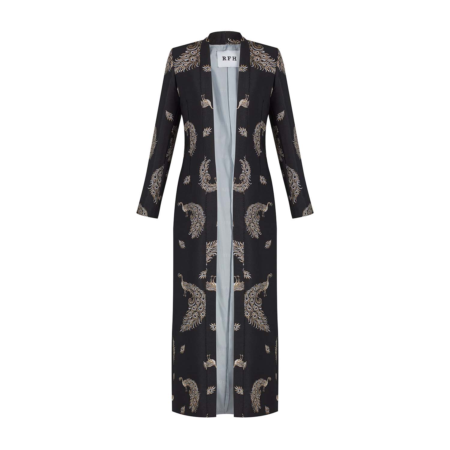 Roqaia Fashion House Women's Black / Gold Peacock Elegance In Black/gold