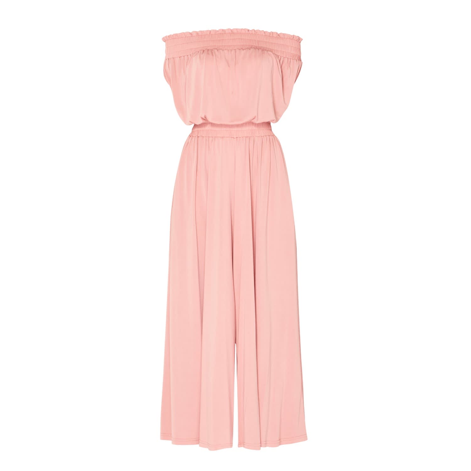 pink bardot jumpsuit