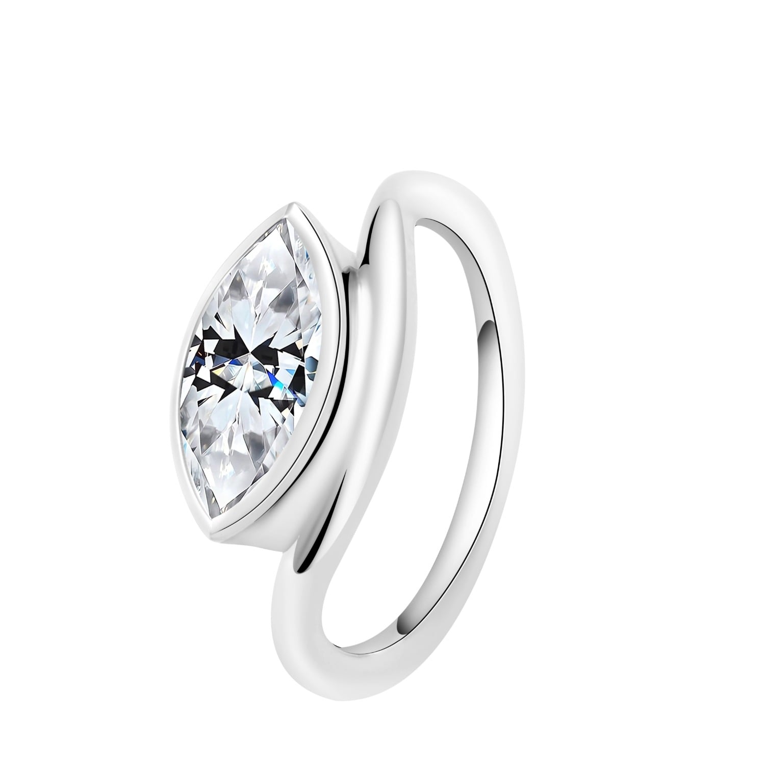 Onewildone Women's Soft Life Silver East West Pinky Ring In Metallic