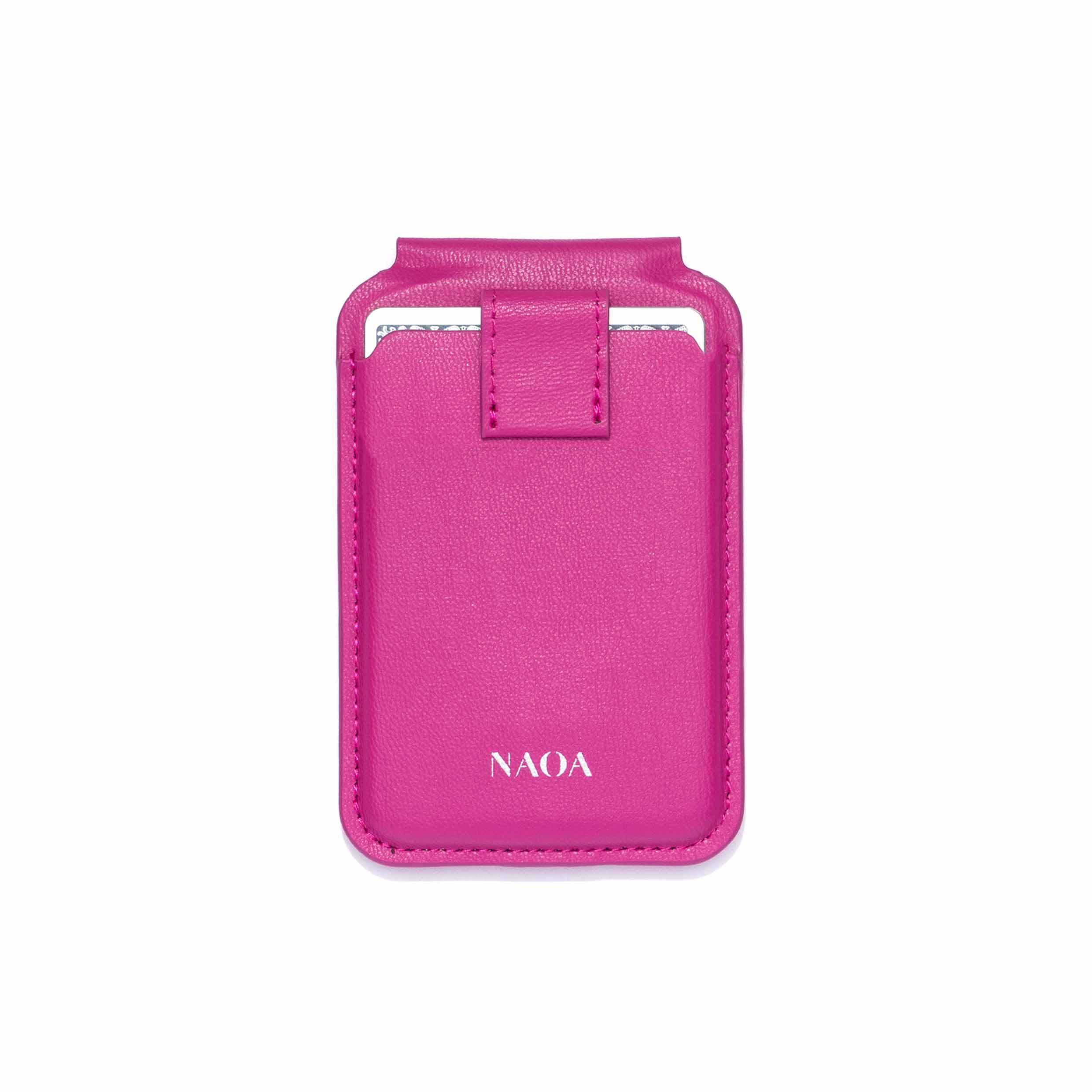 Naoa Women's Pink Magsafe Wallet & Phone Stand Fuchsia