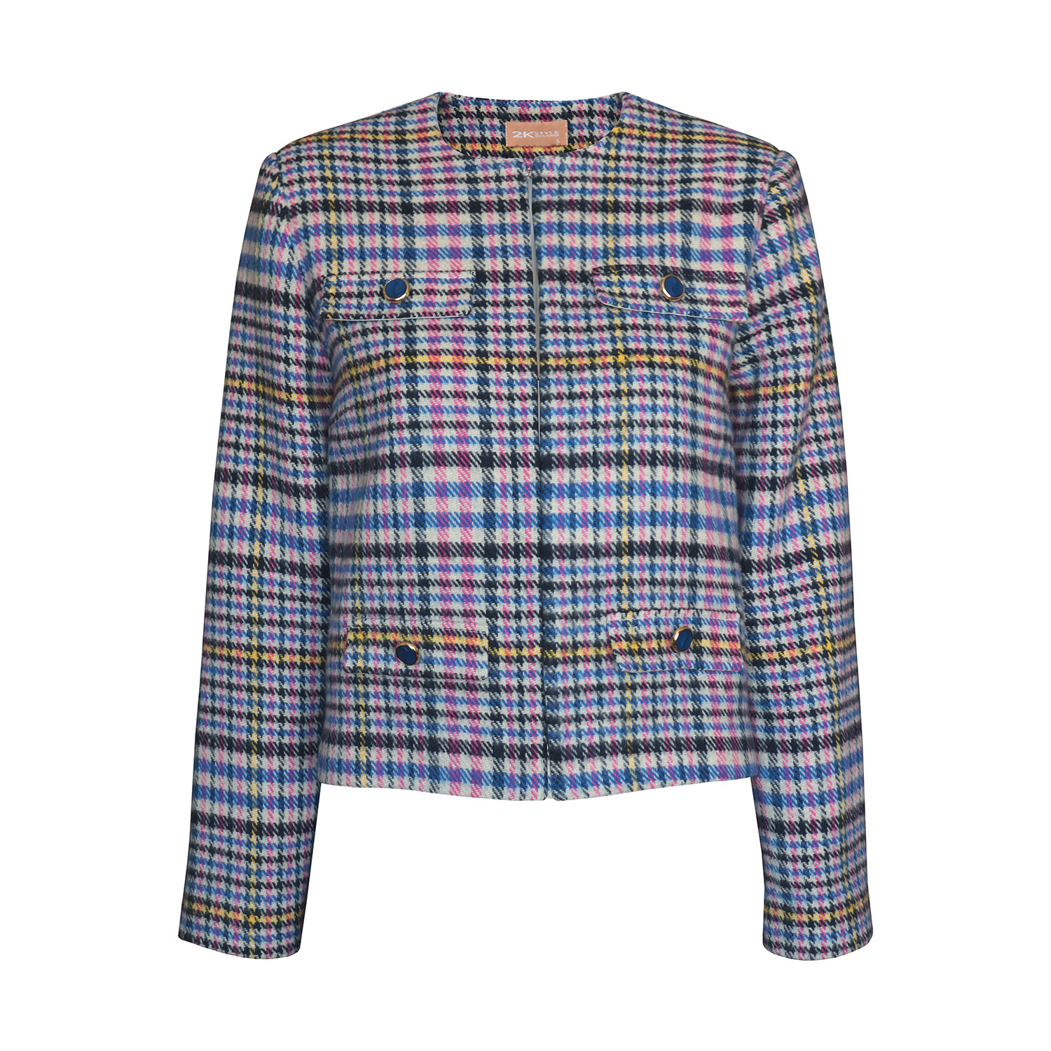 Women's Garothy Cropped Cotton-Blend Jacket - Multicolor | Extra Small | 2Kstyle