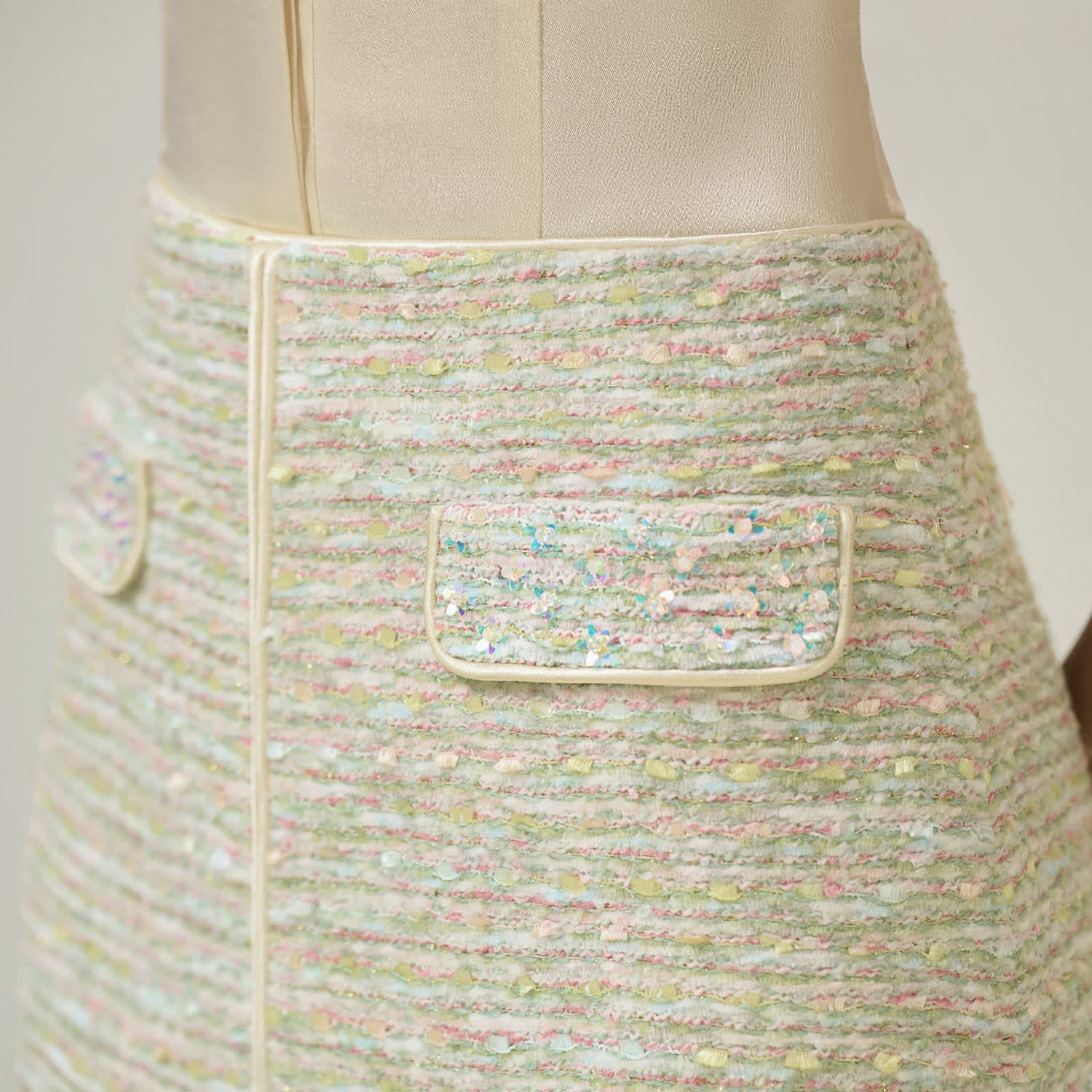 Mint Tweed A-Line Skirt | Montsand | Wolf & Badger