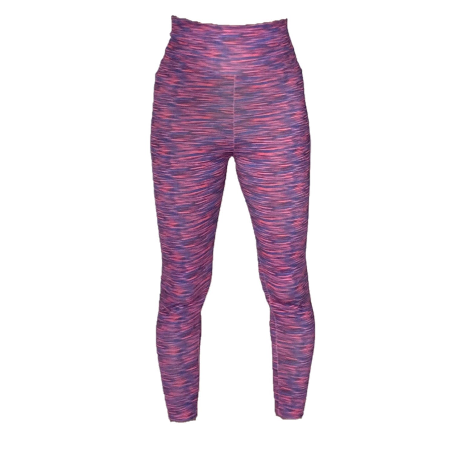 Women’s High Waisted Legging - Fuschia & Blue Print Large Brasini Swimwear