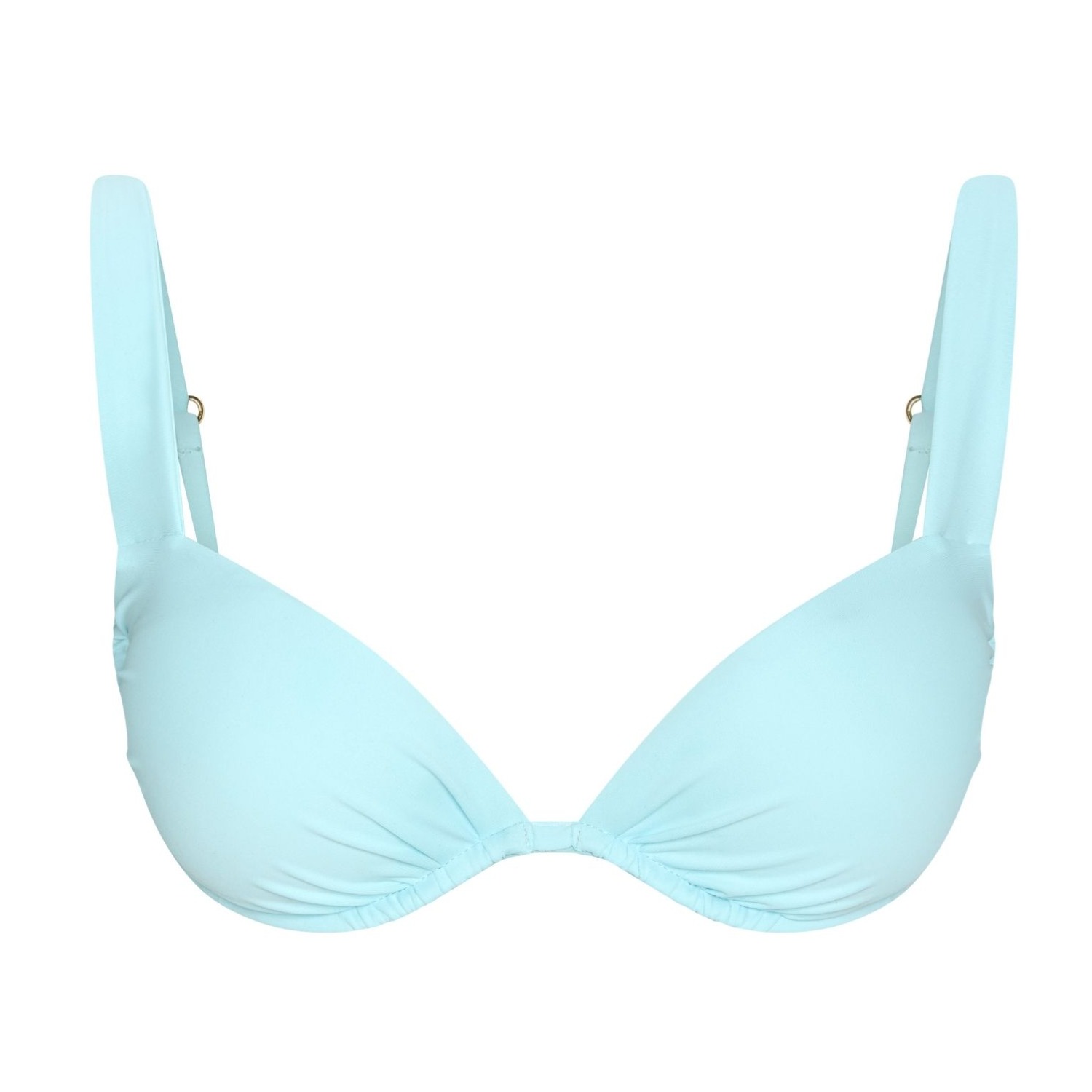 Aja Swimline Women's Calypso Ruched Bikini Bra Top - Blue