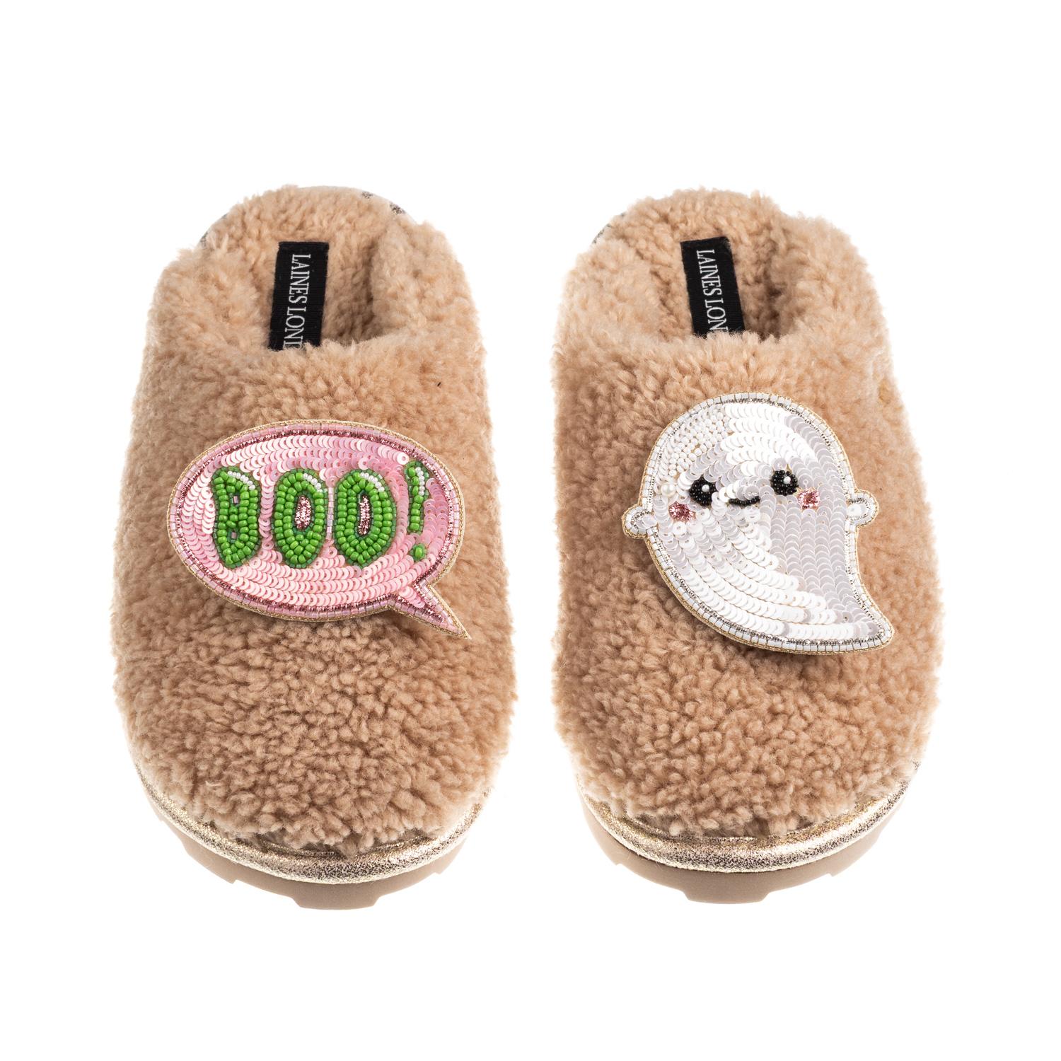 Laines London Women's Brown / Neutrals Closed Toe Slippers With Limited Edition Laines Lovables Boo The Ghost Hall In Brown