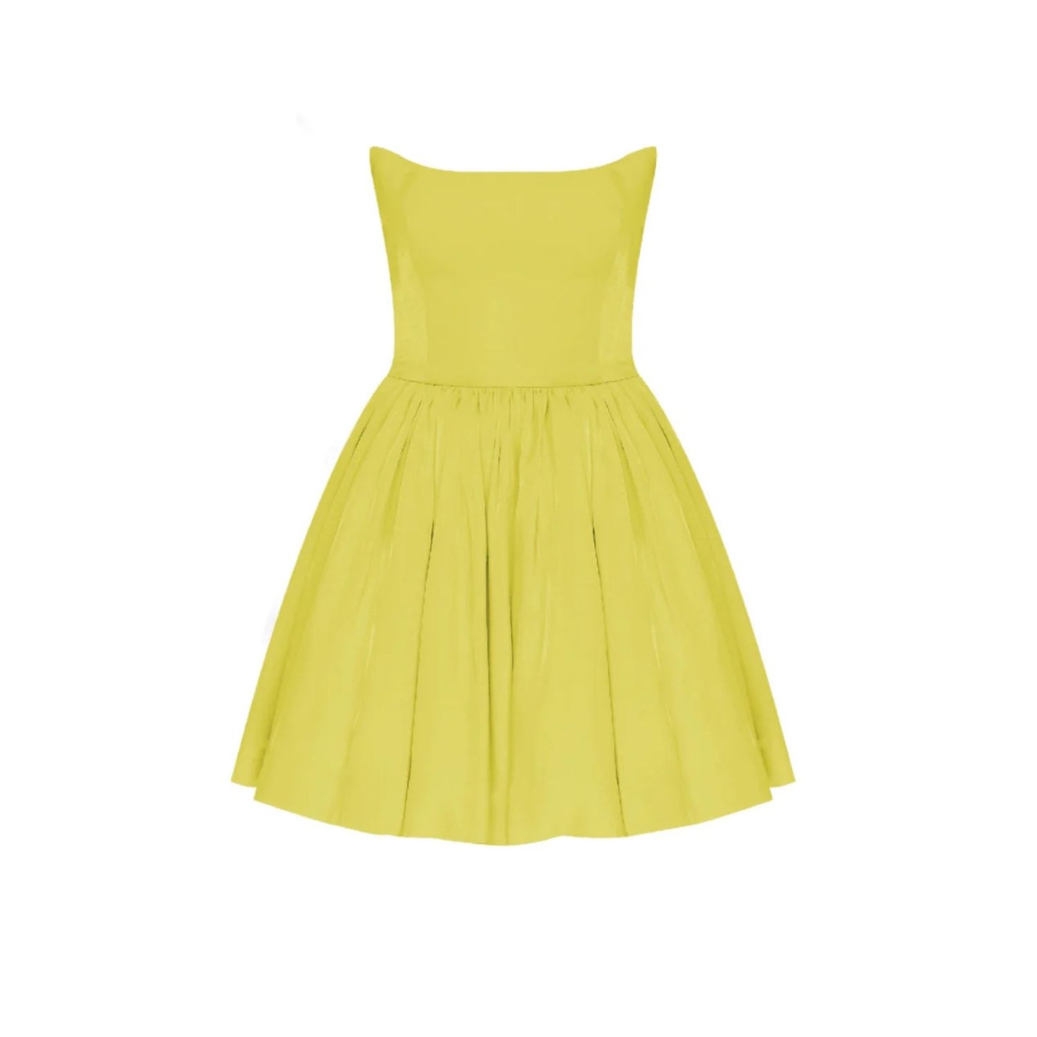 Women's Sibby Strapless Satin Mini Dress In Marigold | Large | Nazli Ceren