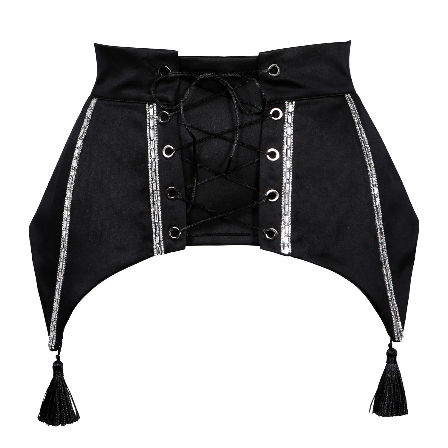 La Musa Women's Black Burlesque Corset