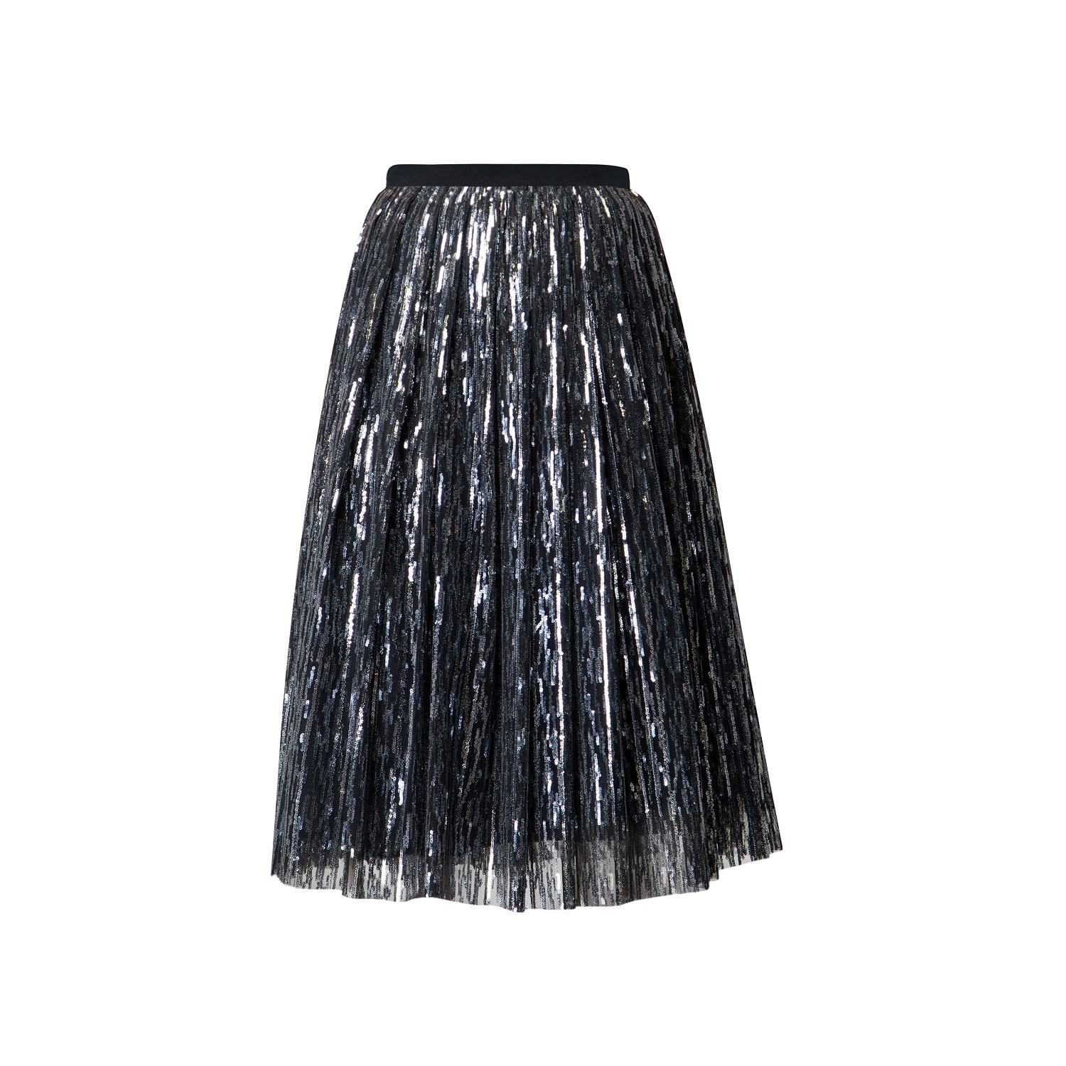 Women’s Fairy Midi Sequined Skirt In Silver Large Rumour London