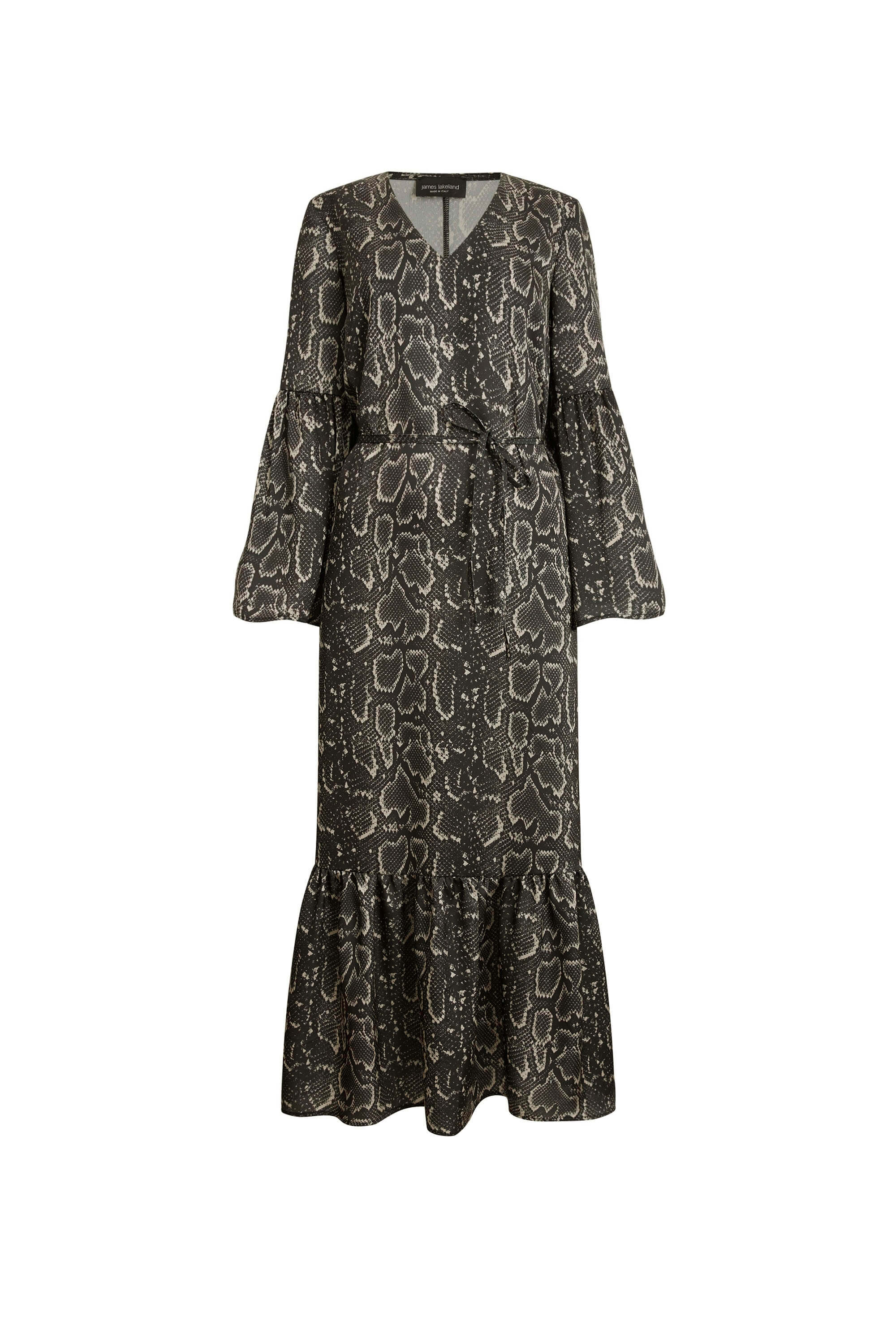 James Lakeland Women's Midi Snake Black Dress In Black
