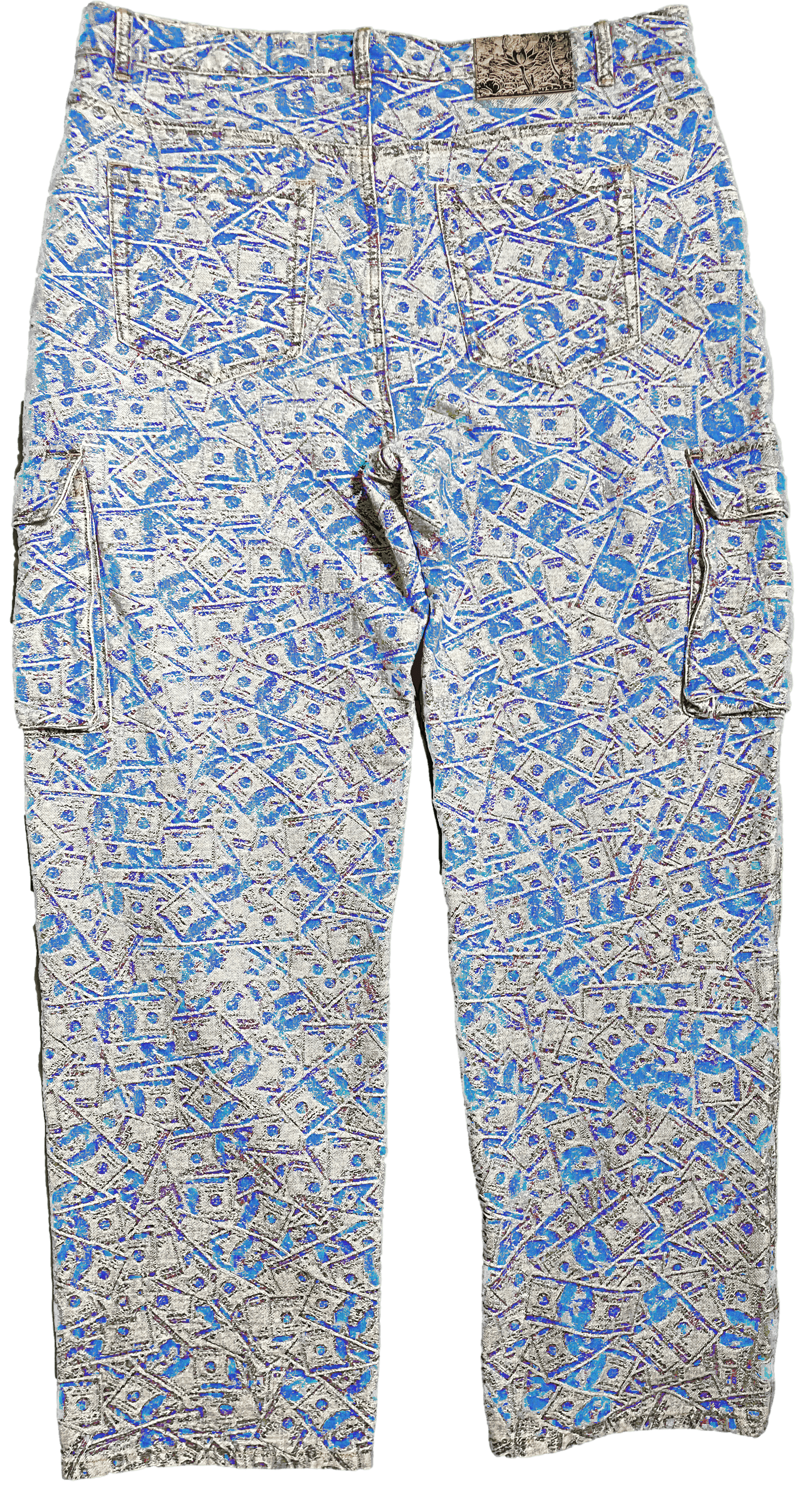 Veryrare Men's Blue Dollar Dollar Bills Pants In Blue