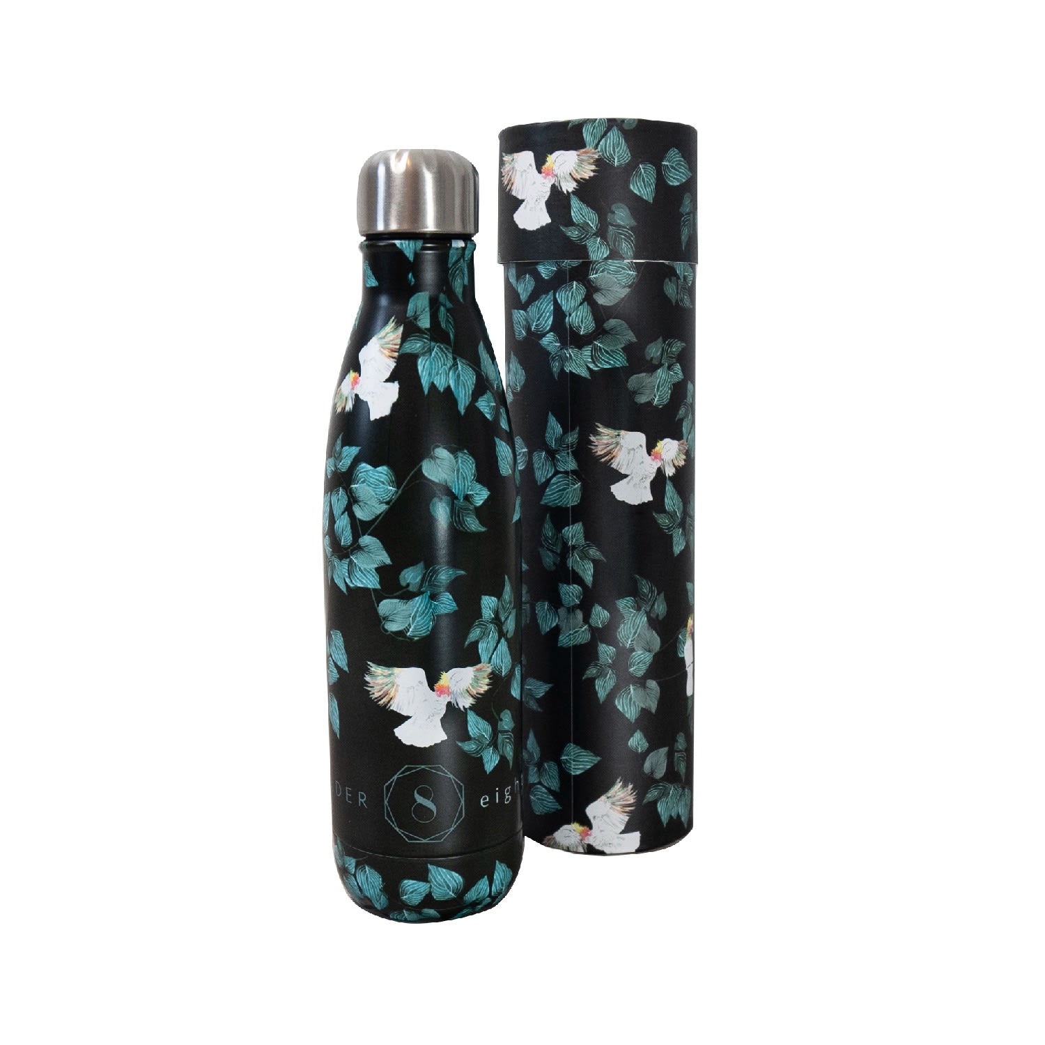 Women’s Black Bottle - Thermo Double Walled Stainless Steel-Paradise View One Size Holdereight Yoga