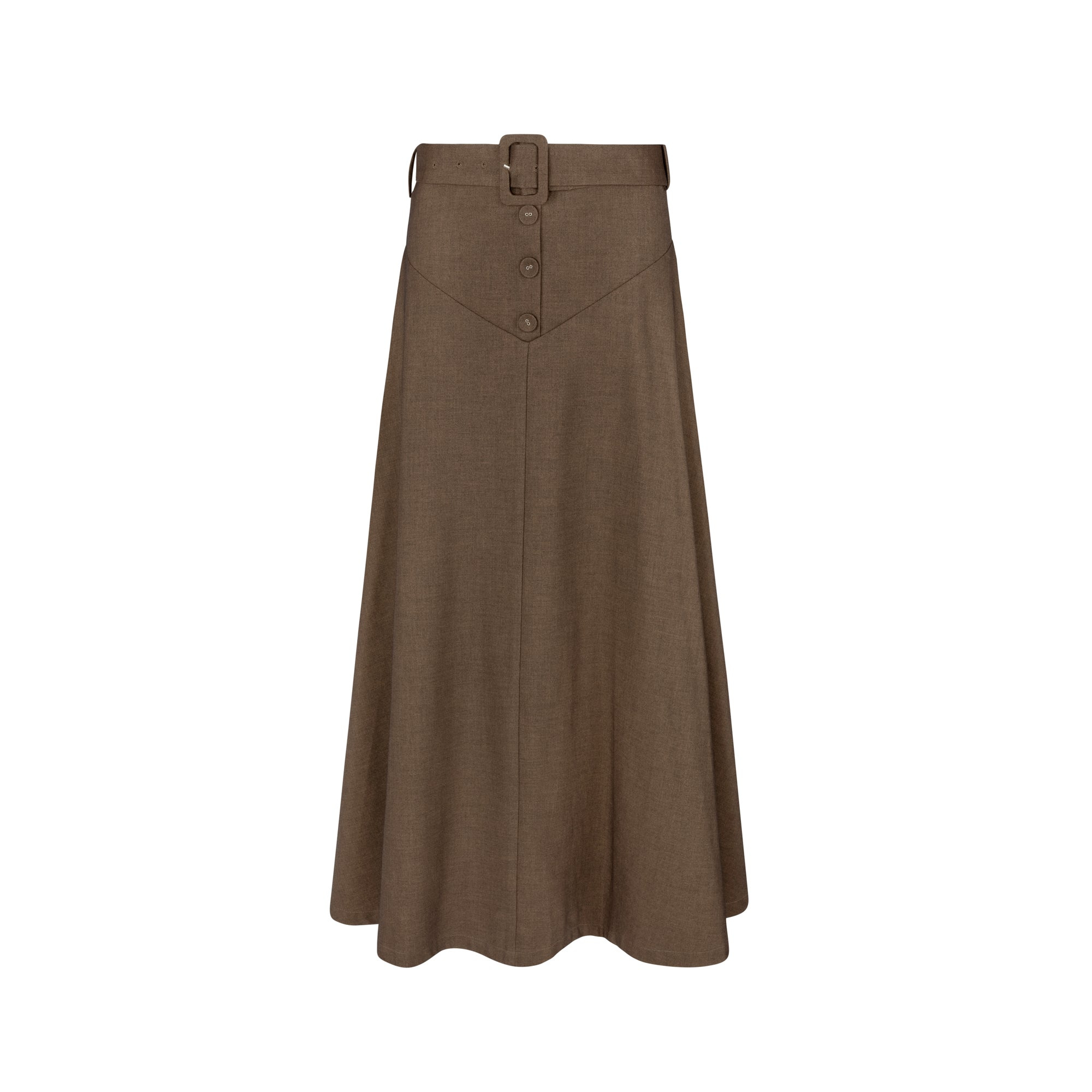 Loup Clothing Women's Fit & Flare Skirt Brown In Brown