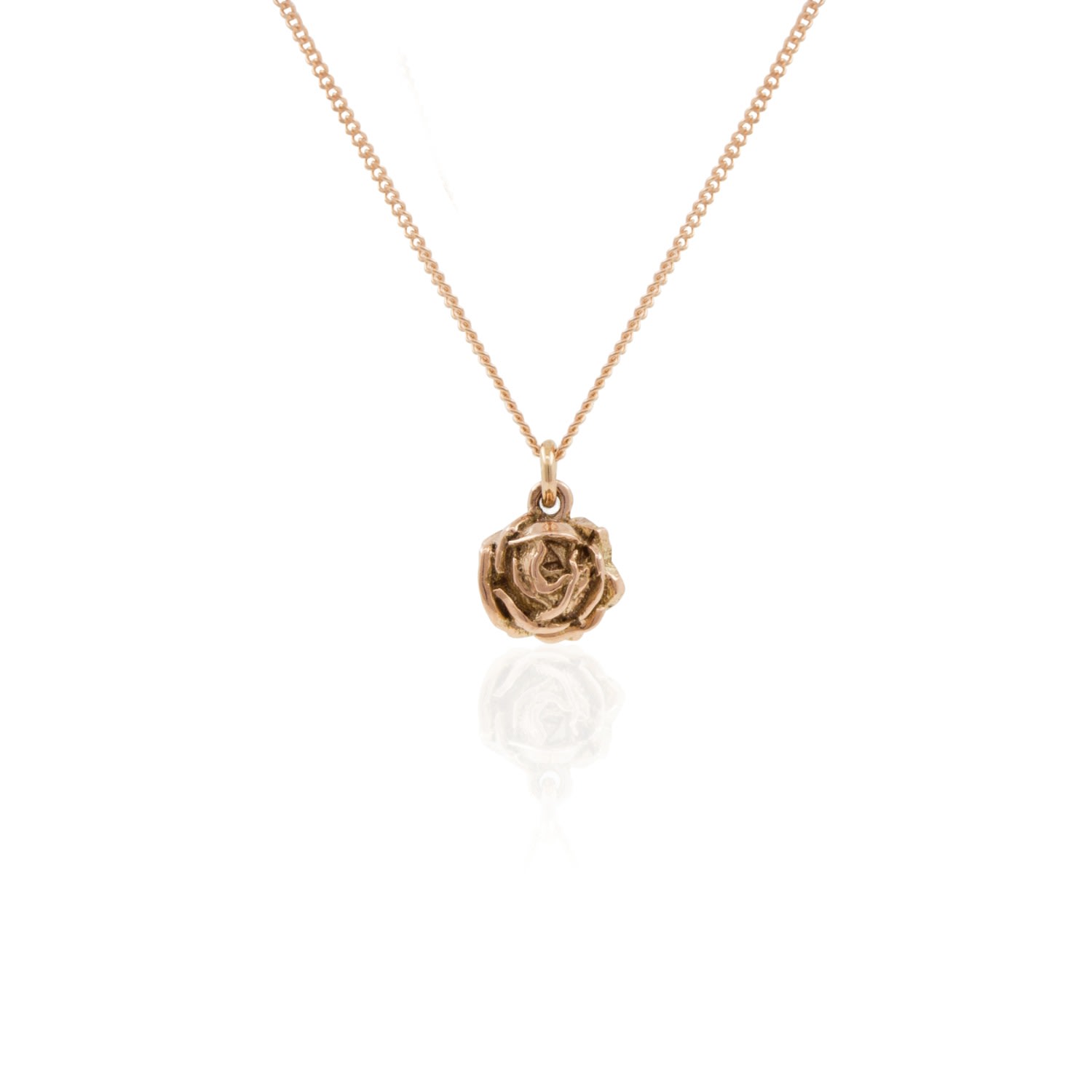 Lee Renee Women's Rose Necklace – Rose Gold Vermeil In Gold
