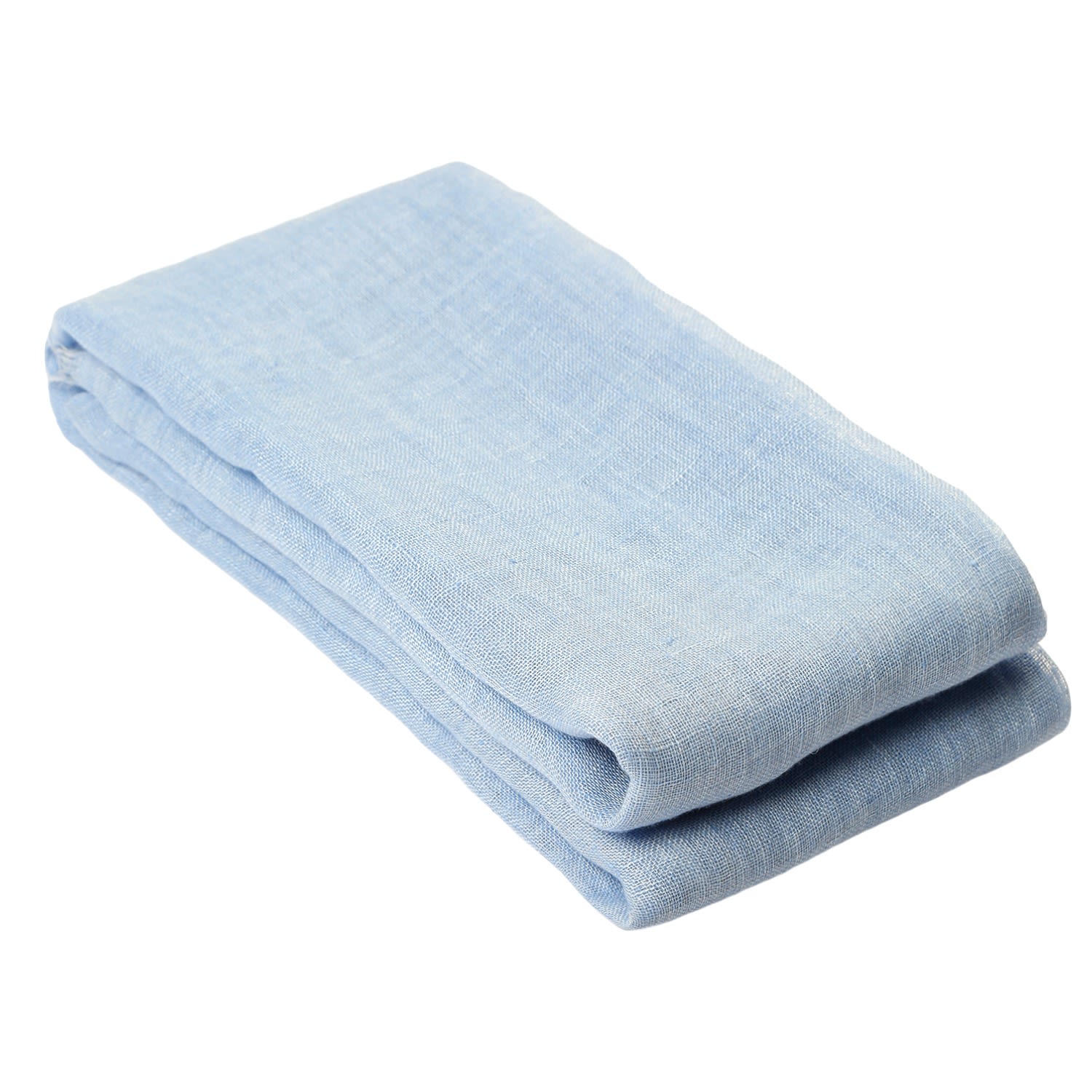 Heritagemoda Men's Handmade Powder Blue Linen Scarf In Blue