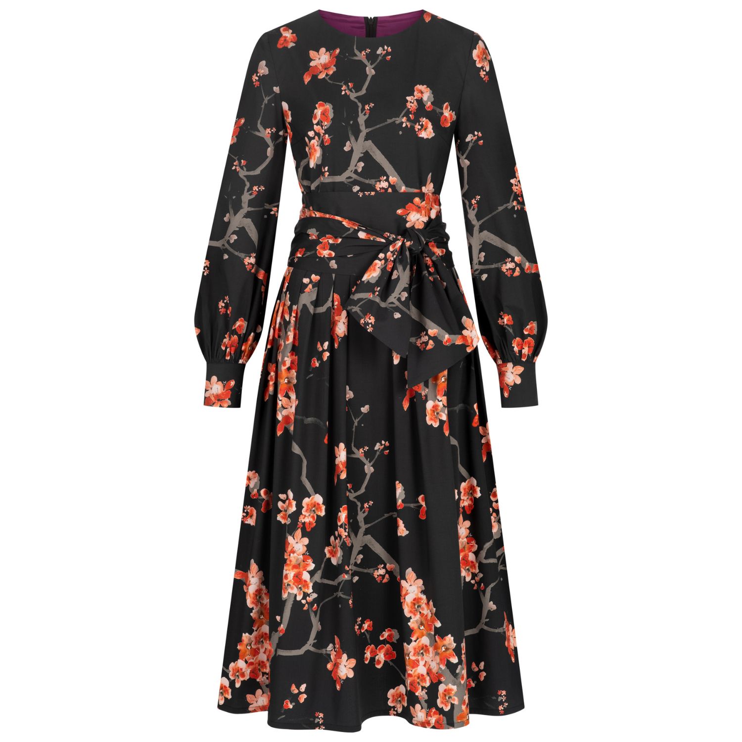 Marianna Déri Women's Black / Red Cherry Blossom Print Dress In Black/red