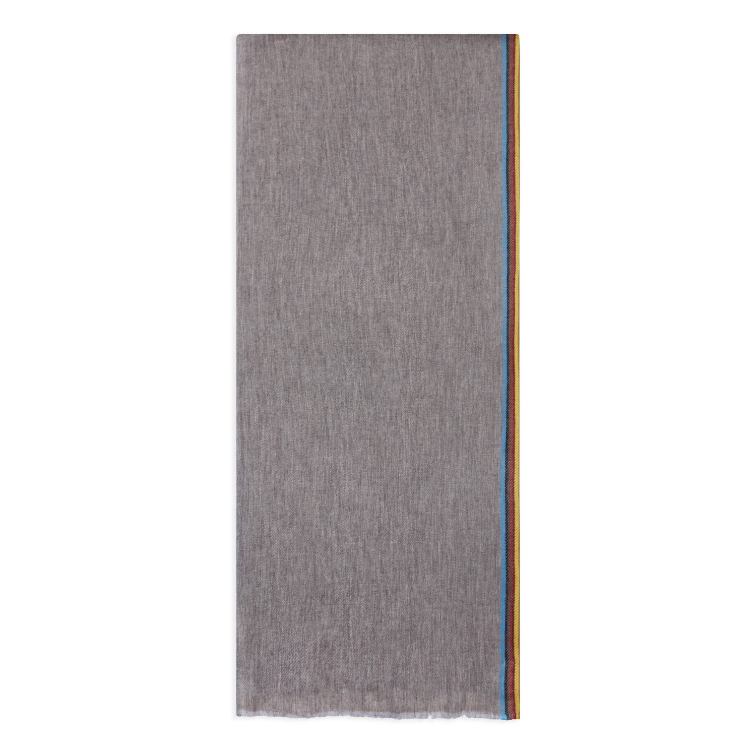 Men’s Neutrals Cashmere & Merino Wool Scarf - Taupe Stripe Burrows & Hare