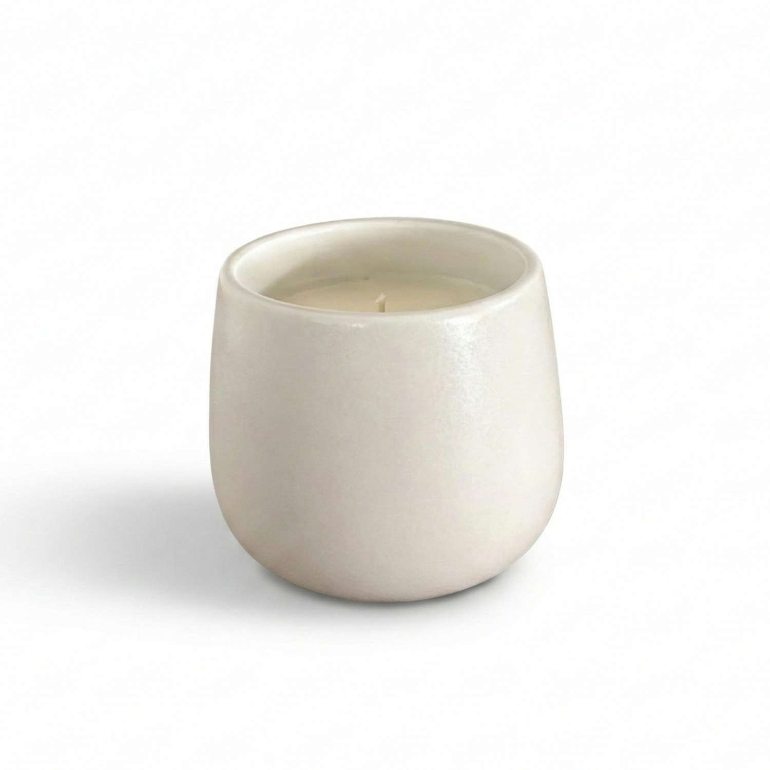 White Organic Lavender Candle | Alabaster Petite Pair | One Size | The Organic Candle Co.