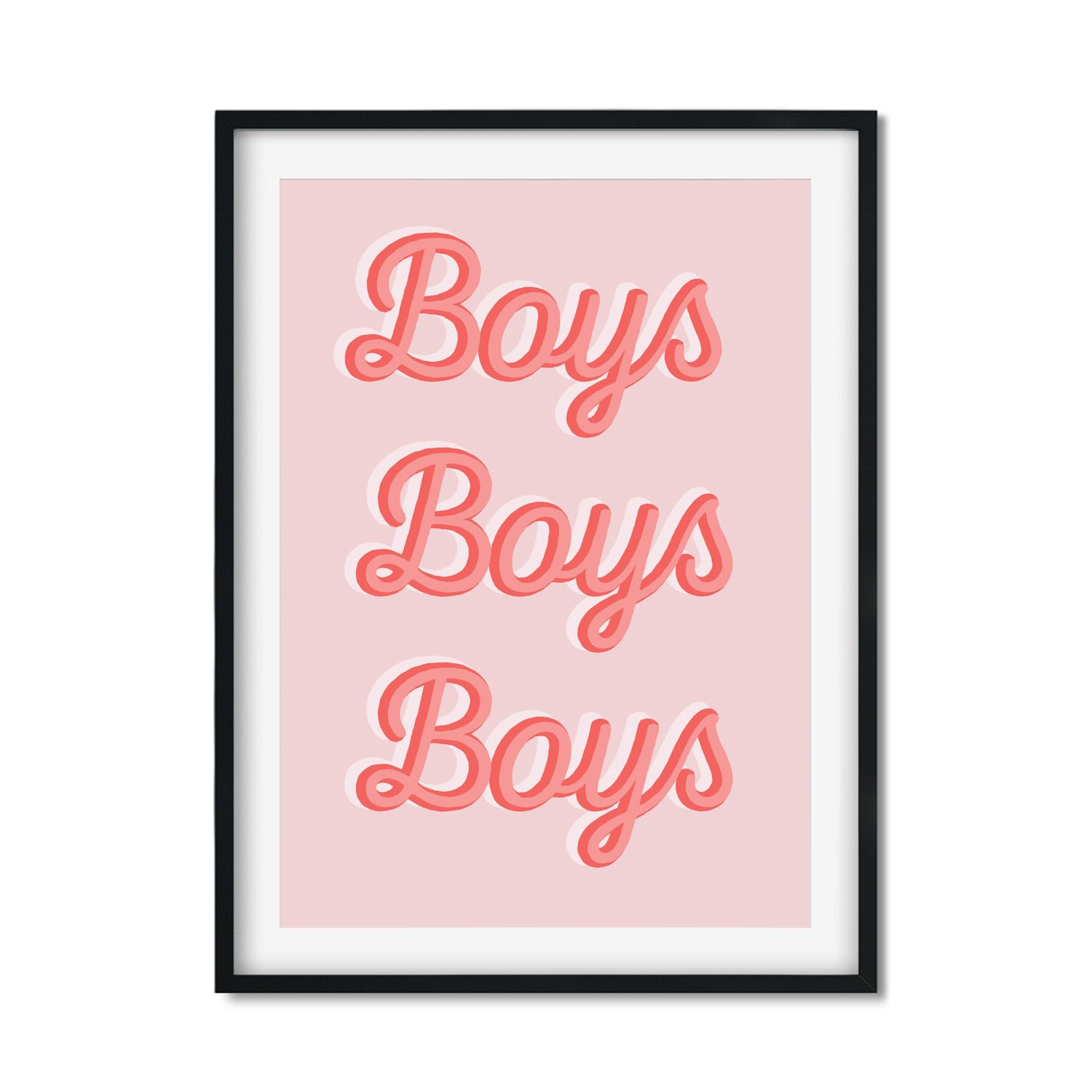 Pink / Purple Boys, Boys, Boys A3 297 X 420Mm The Native State