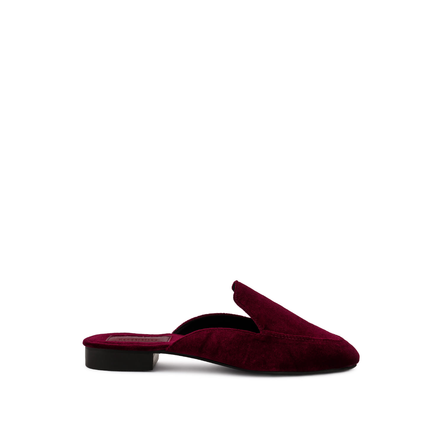 Rag & Co Women's Red Batiste Velvet Handcrafted Mules In Burgundy By
