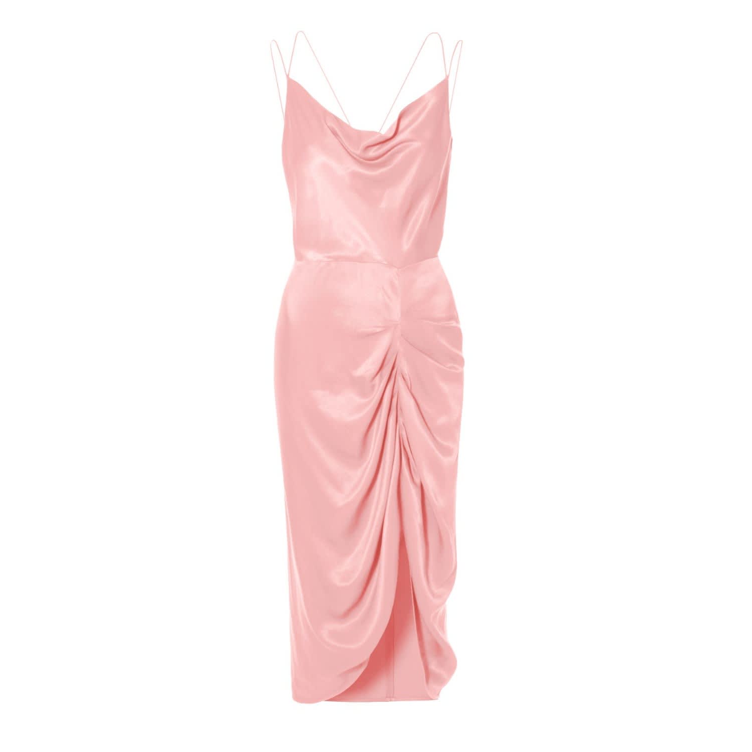 a pink dress